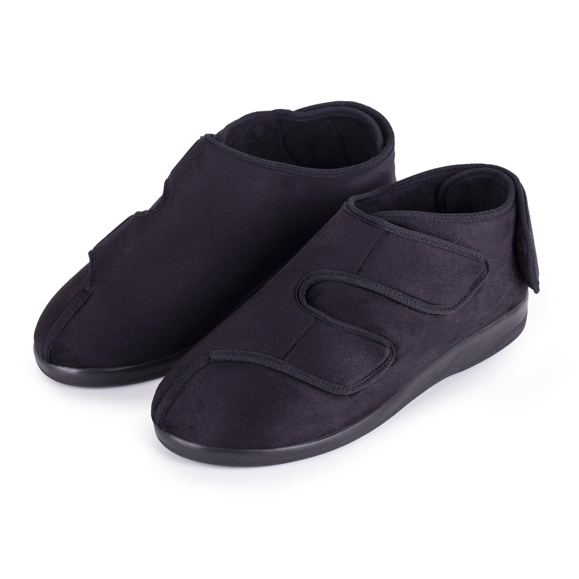 Woolee Verbandschuhe Damen Herren mit Extra Weitem Einstieg & Klettverschluss – Orthopädische Diabetiker Hausschuhe Leicht & Anpassungsfähig - für Empfindliche Füße