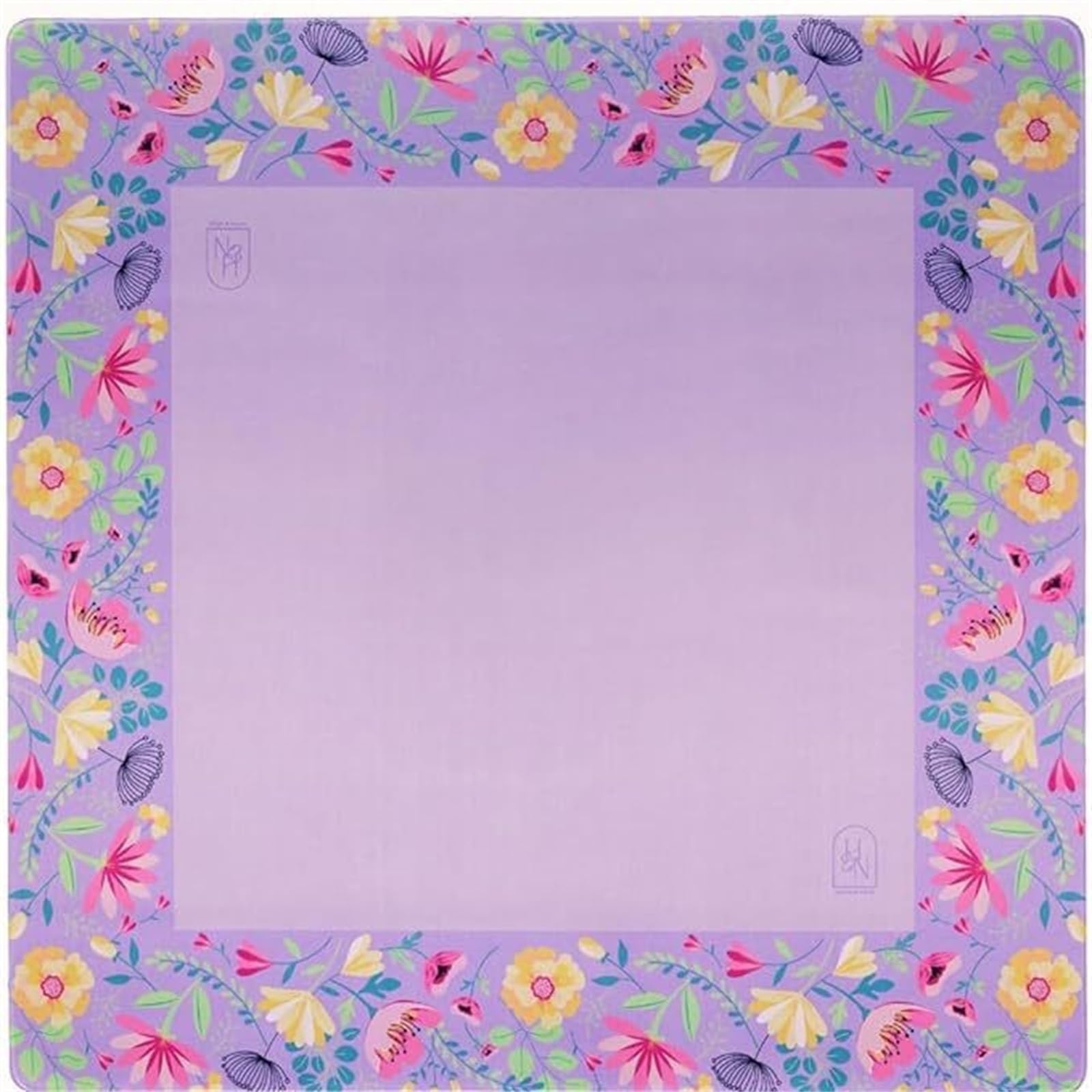 Lukery Silent Wear-Resistant Square Mahjong Mat for Table (Purple,120x120cm)