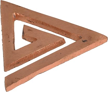 Copper Helix Vastu Remedies for South East Vaastu Dosh/Decorative Showpiece Defects in Triangle Shape 6 x 5.5 x 0.5 cm Brown