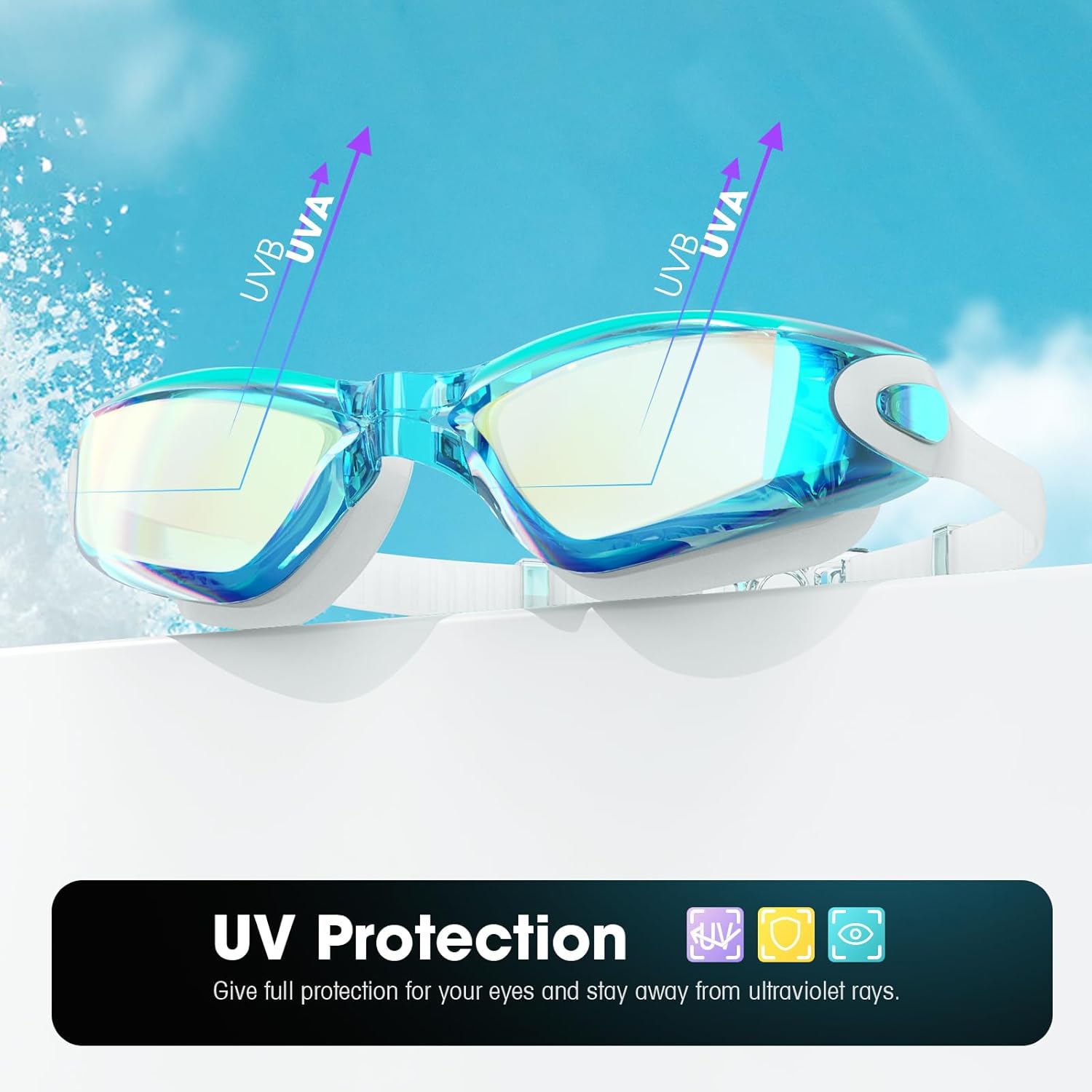 Braylin Swim Goggles, 2-Pack Swimming Goggles, Anti Fog, No Leaking For Adult Women Men Youth - Image 2