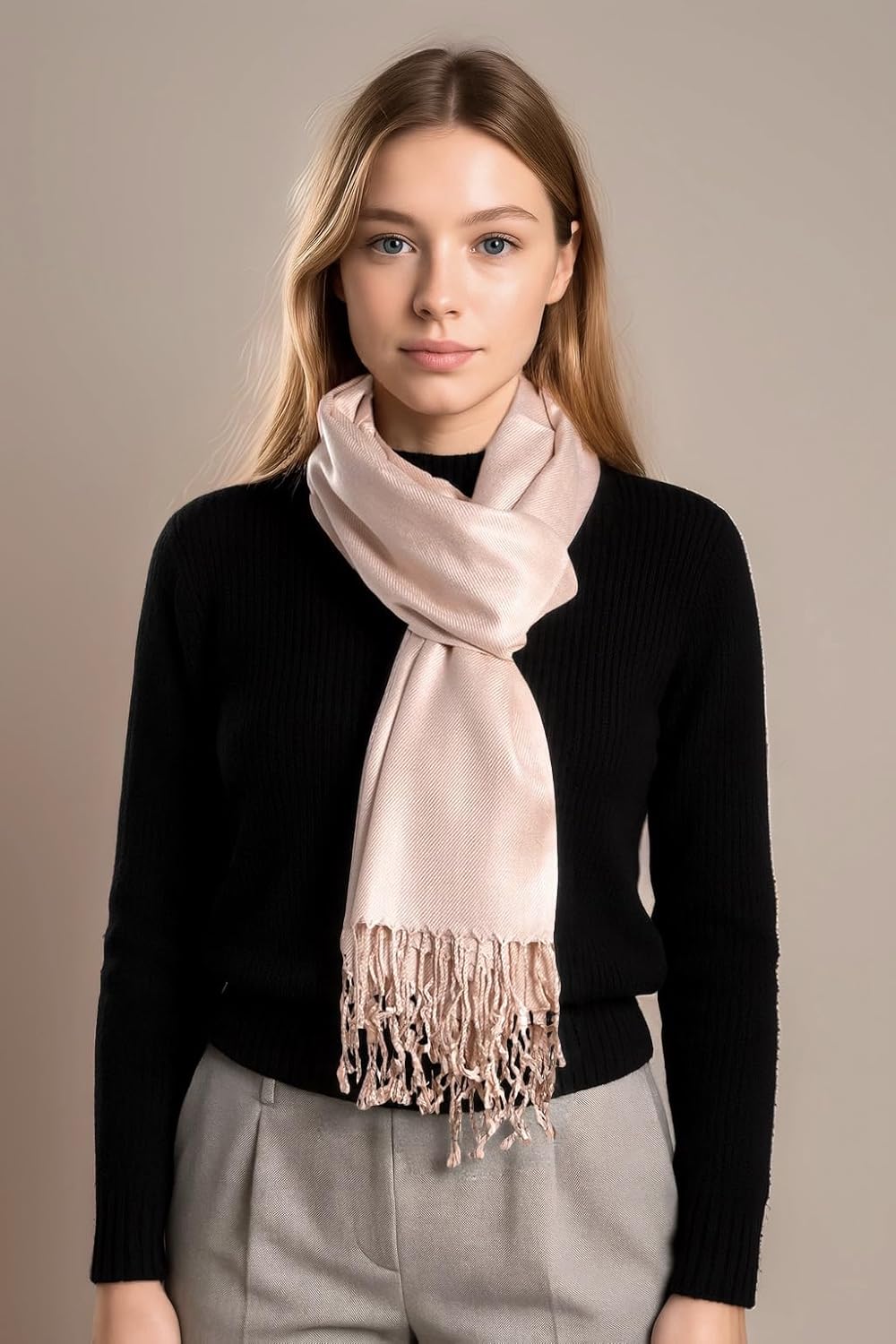 Achillea Soft Silky Pashmina Scarf for Women – Shawl Wrap for Evening Dresses, Bridesmaids, Weddings & Everyday Wear - Image 3