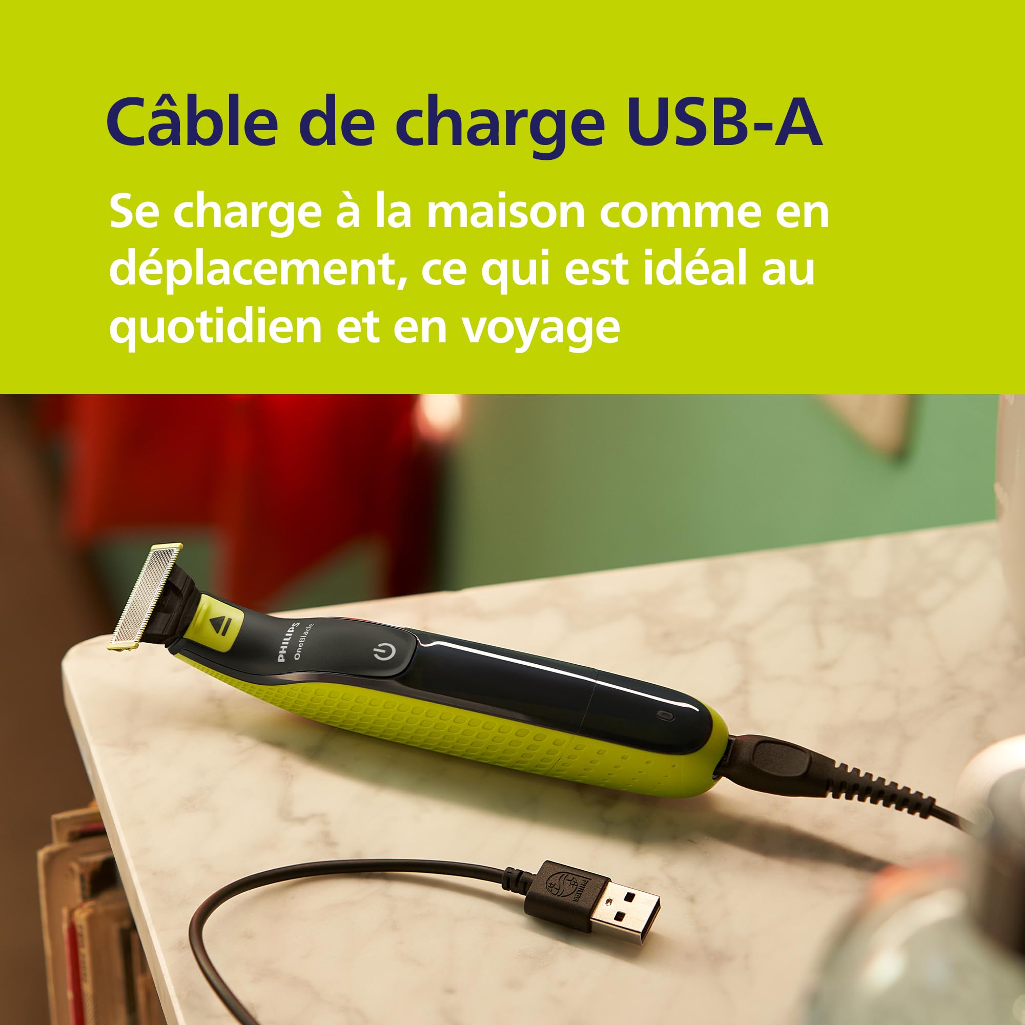 Philips OneBlade 360 Authentique Tondeuse et rasoir à barbe électrique, 2x 360 lames, 3x peignes à barbe (1,3,5mm), QP2724/31