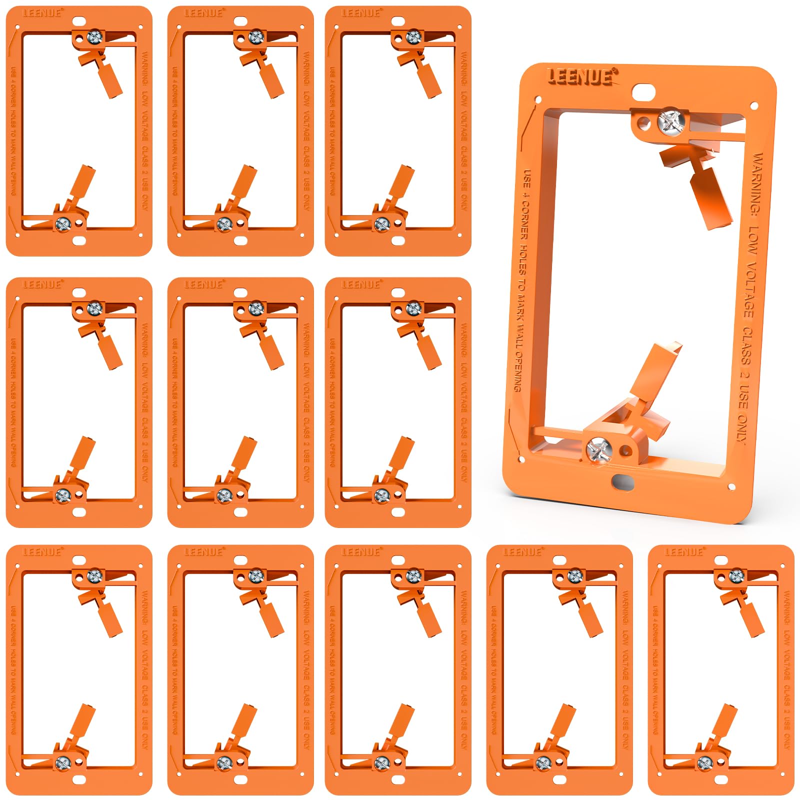 12 Pcs Low Voltage Mounting Bracket for Single Gang Wall Plate