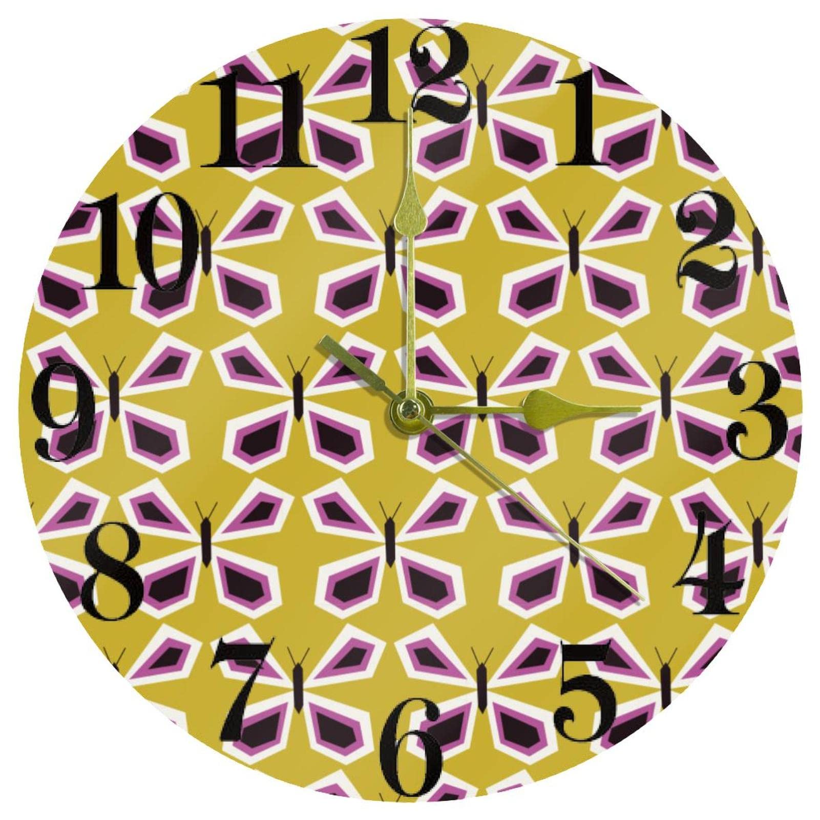 Horloge murale ronde rétro pour éliminer le bruit du tic-tac dans la chambre