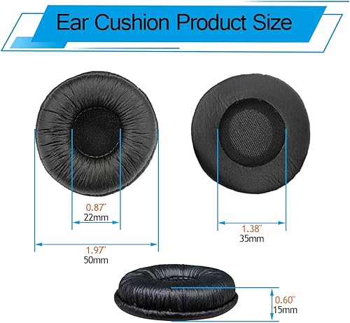 Miniatura 5 de Almohadillas para auriculares Plantronics, repuesto para Plantronics HW251N HW261N HW510 HW520 Blackwire 3210 3220 3320 C320 C3225 Jabra PRO 920 930