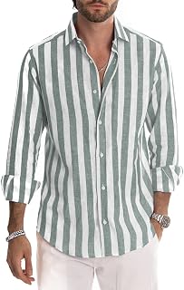 Amazon.com: Men's Green Striped Shirt