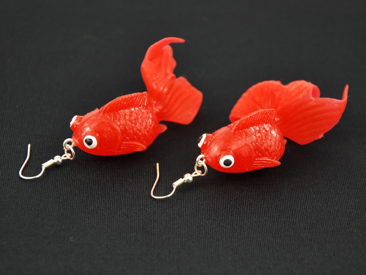 Goldfish Earrings Fighting Fish Aquarium Miniblings Koi Red