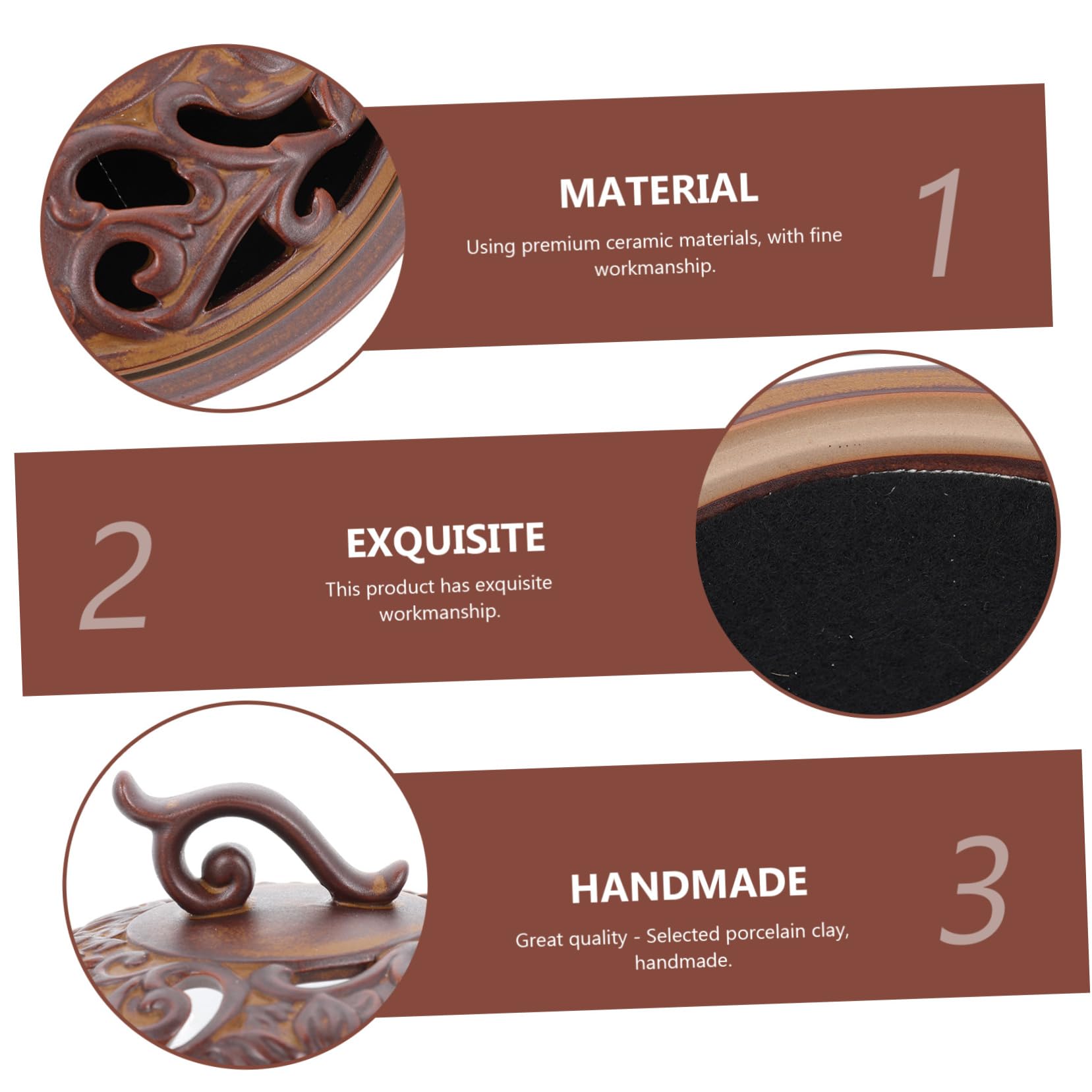 Bruciatore Incenso Ceramico, Porta Incenso da Tavolo, Decorazione | Stile Retrò Bronzo, per Camera da Letto e Ambiente Interno, Uso Multifunzione per Aromaterapia e Relax