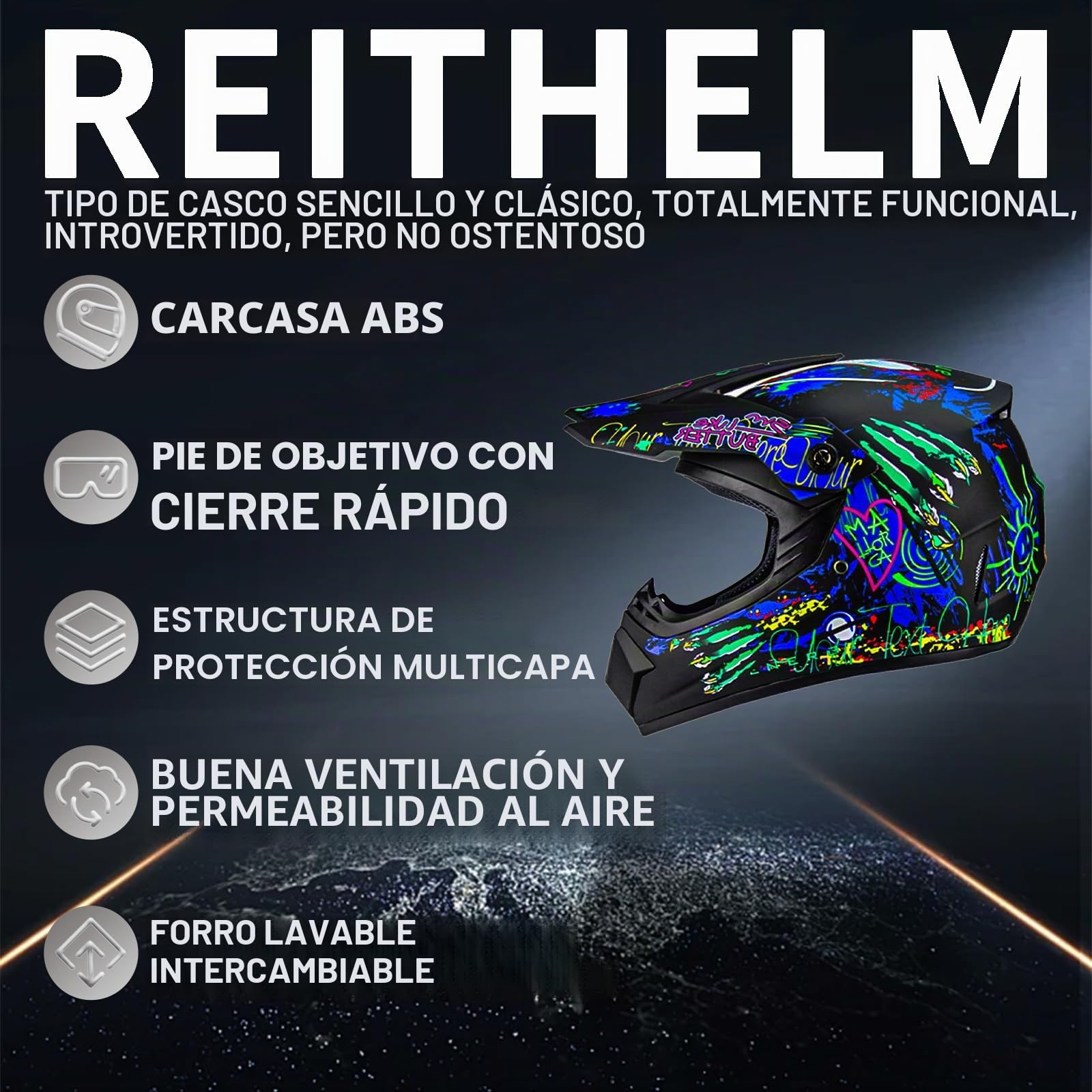 Casco de motocross Fullface MTB Downhill, casco de moto para niños, juego de casco para hombre ATV casco certificado DOT casco con guantes máscara gafas jóvenes