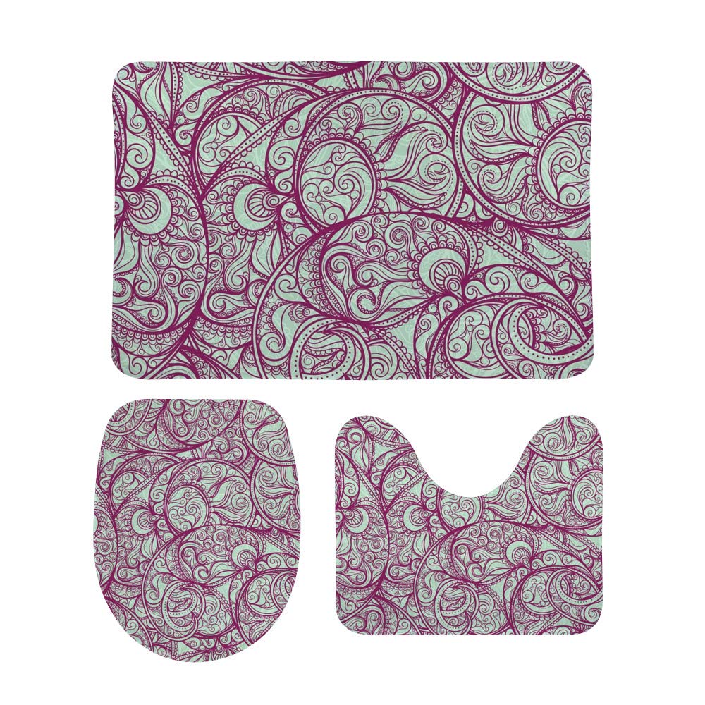 Tapis de salle de bain violet antidérapant pour une sortie de douche cocooning