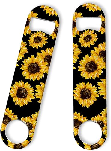 Abrebotellas de acero inoxidable, abridor de botellas plano, 2 piezas, abridor de botellas de cerveza duradero para el hogar, cocina, bar,