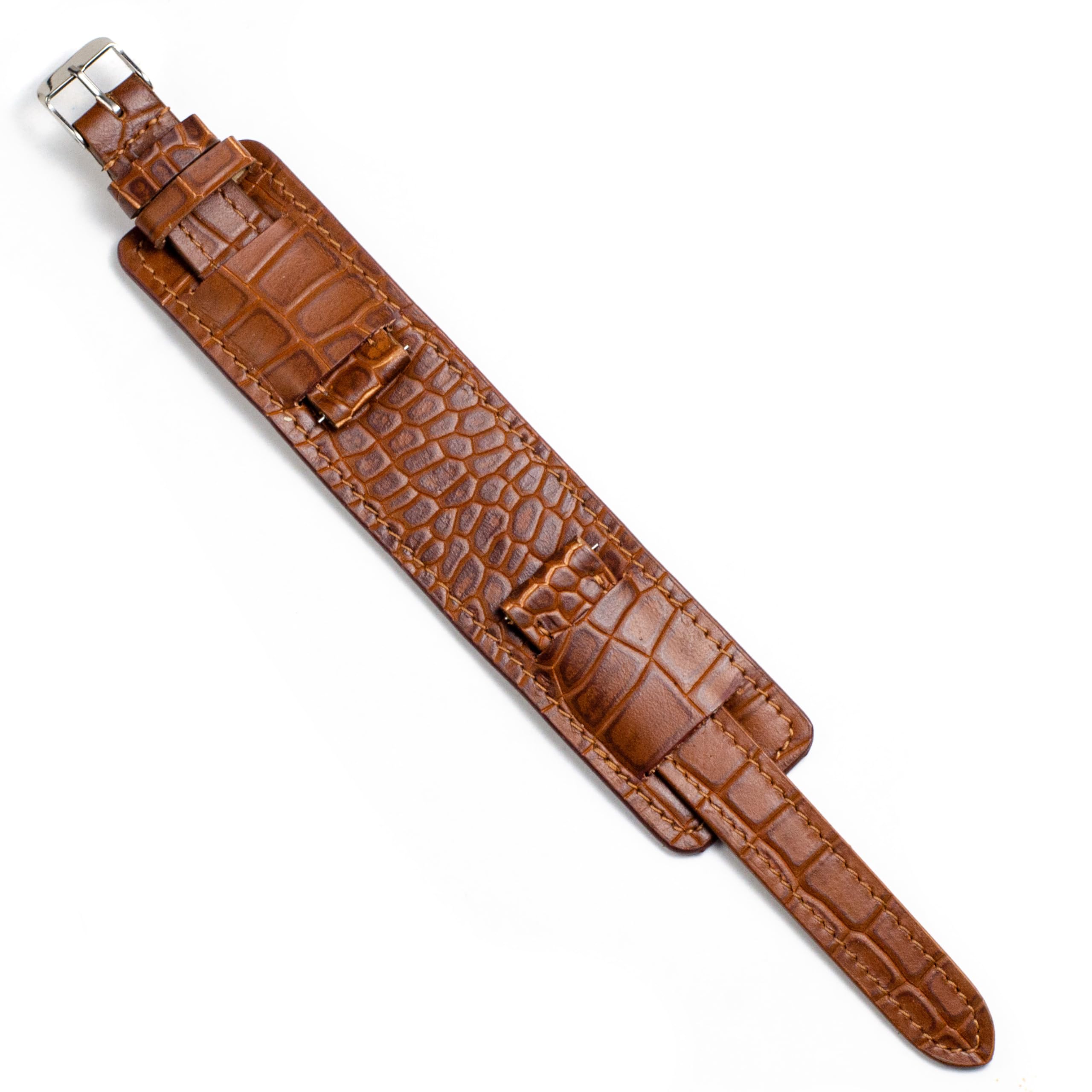 Bangtail Brown Alligator Original Leather Bund Strap… (20mm) (B0CT97VHWW) Amazon Price History, Amazon Price Tracker