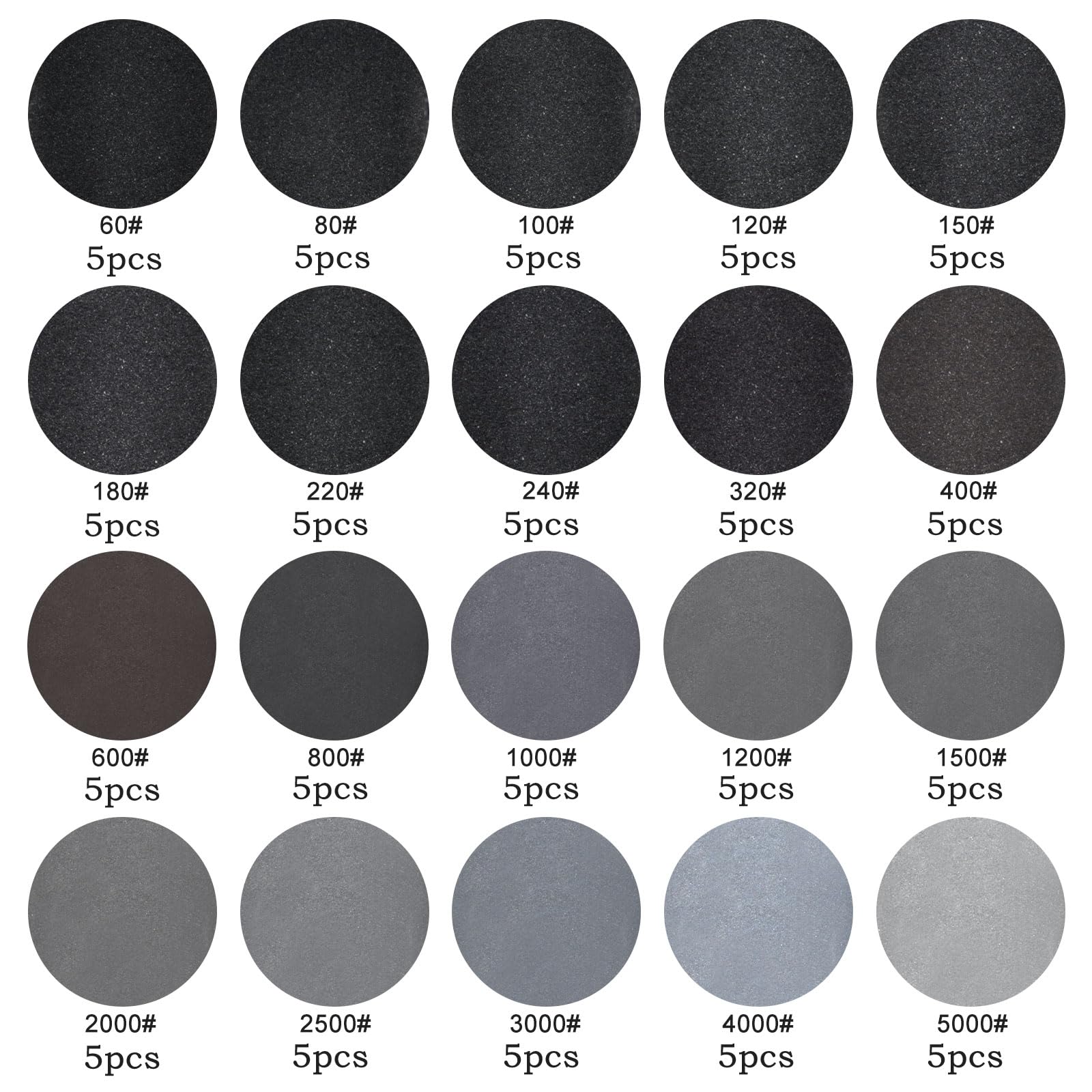 Carta Vetrata Ad Acqua 100 Pezzi - Grana 60-5000 Per Levigatura, Con Blocco Di Supporto - Foto 5