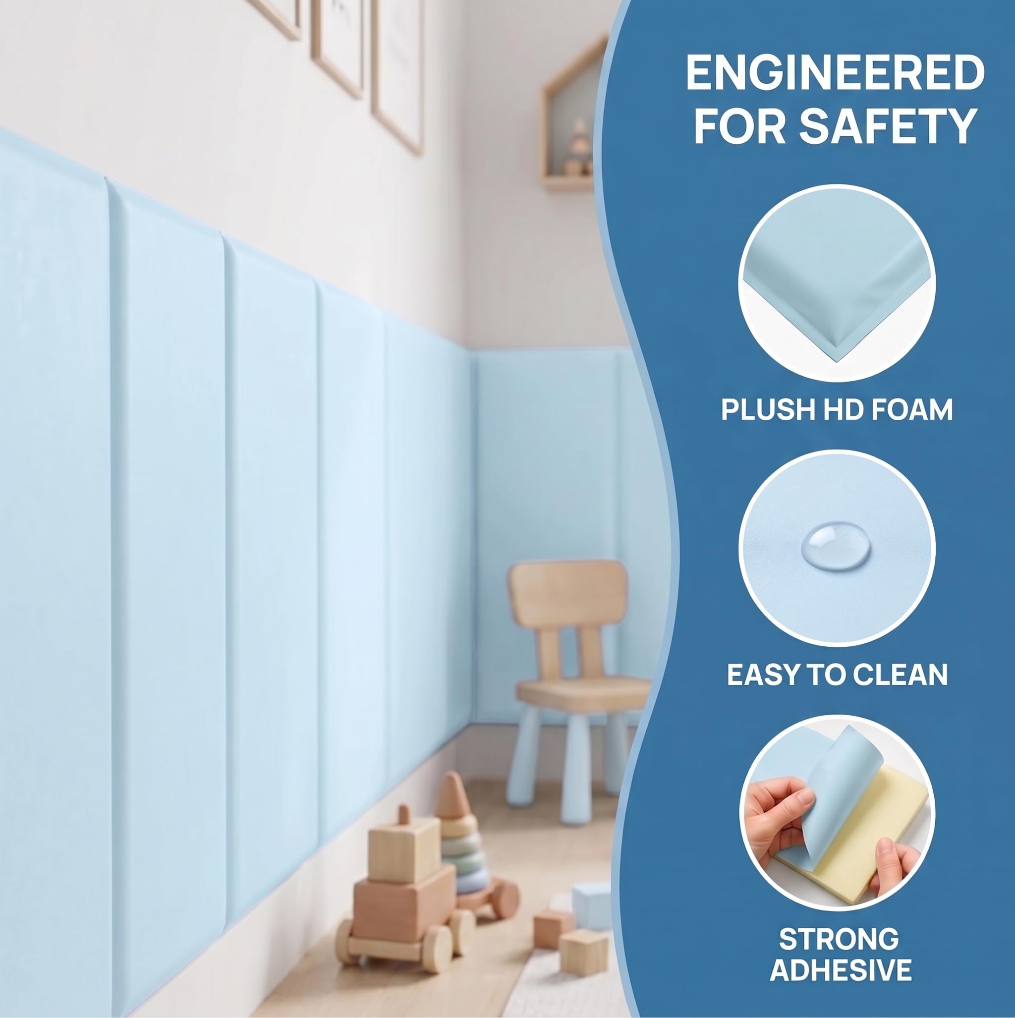 DECHOUS Acolchado de pared 3D anticolisión, 5 piezas a prueba de golpes, adhesivo de pared extraíble con revestimiento de cuero, cojín suave para habitación de niños, cabeceros de cama, paredes de TV