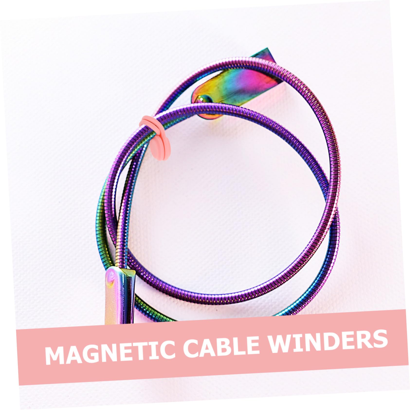 Mikikit 3 Set Di Cavi Dati Supporto Magnetico Avvolgicavo Usb Organizzatore Per Cavi Per Casa Auto Viaggio Supporto Magnetico Per Scrivania 12 Pezzi * 3