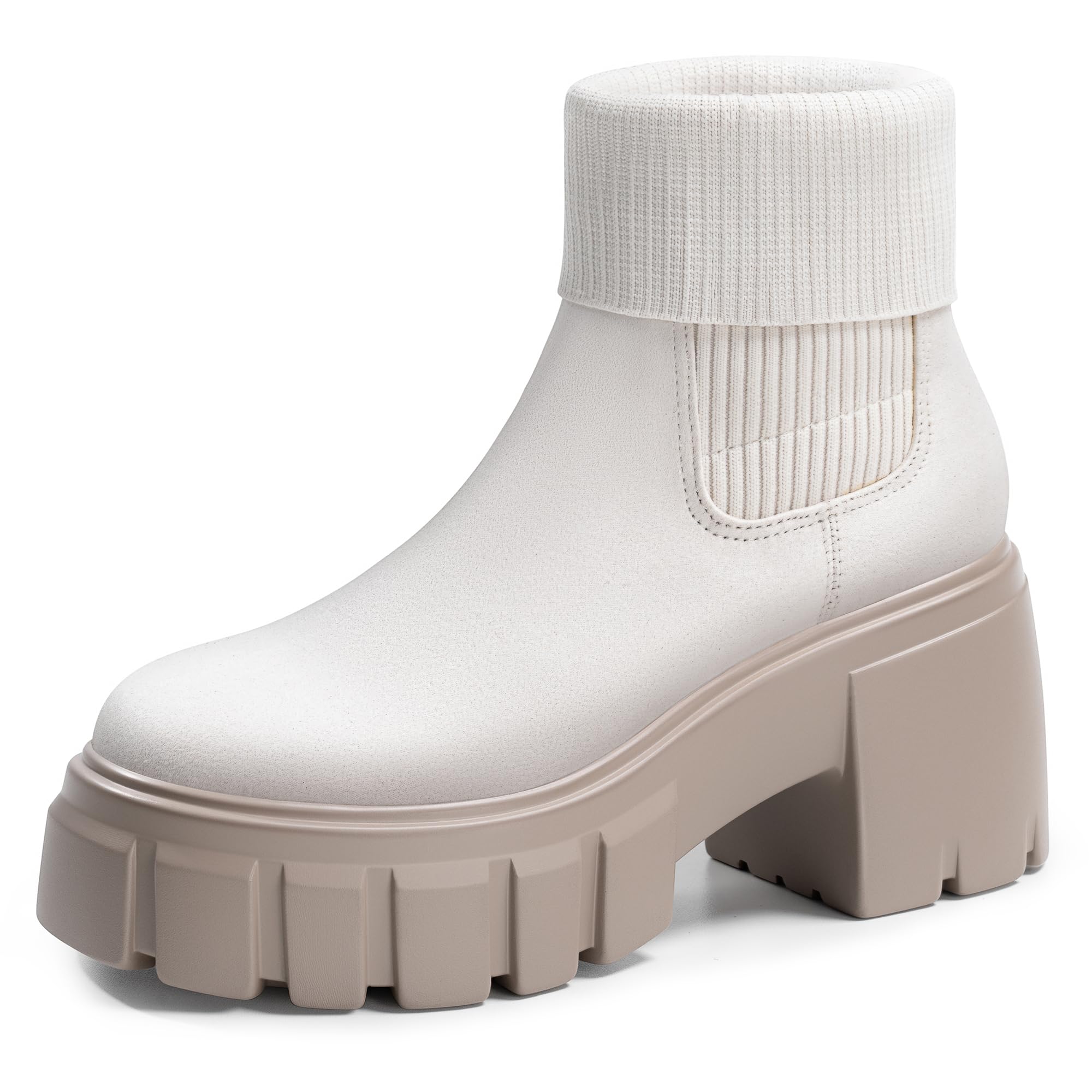 FITORY Women's Chelsea Boots Winter Fall Ankle Booties Ladies Chunky Heel
