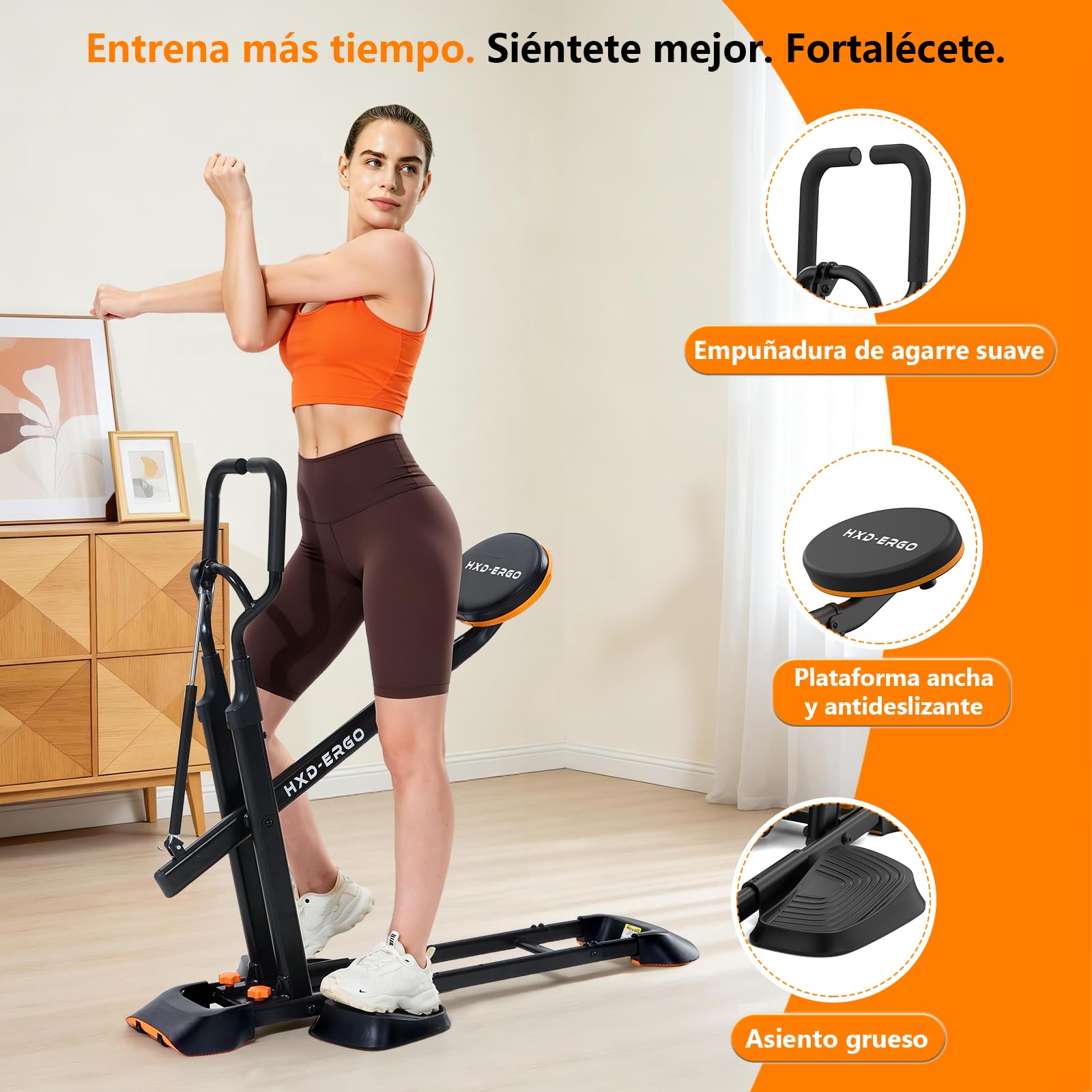 HXD-ERGO Máquina Sentadillas Estable de Acero para Glúteos y Piernas
