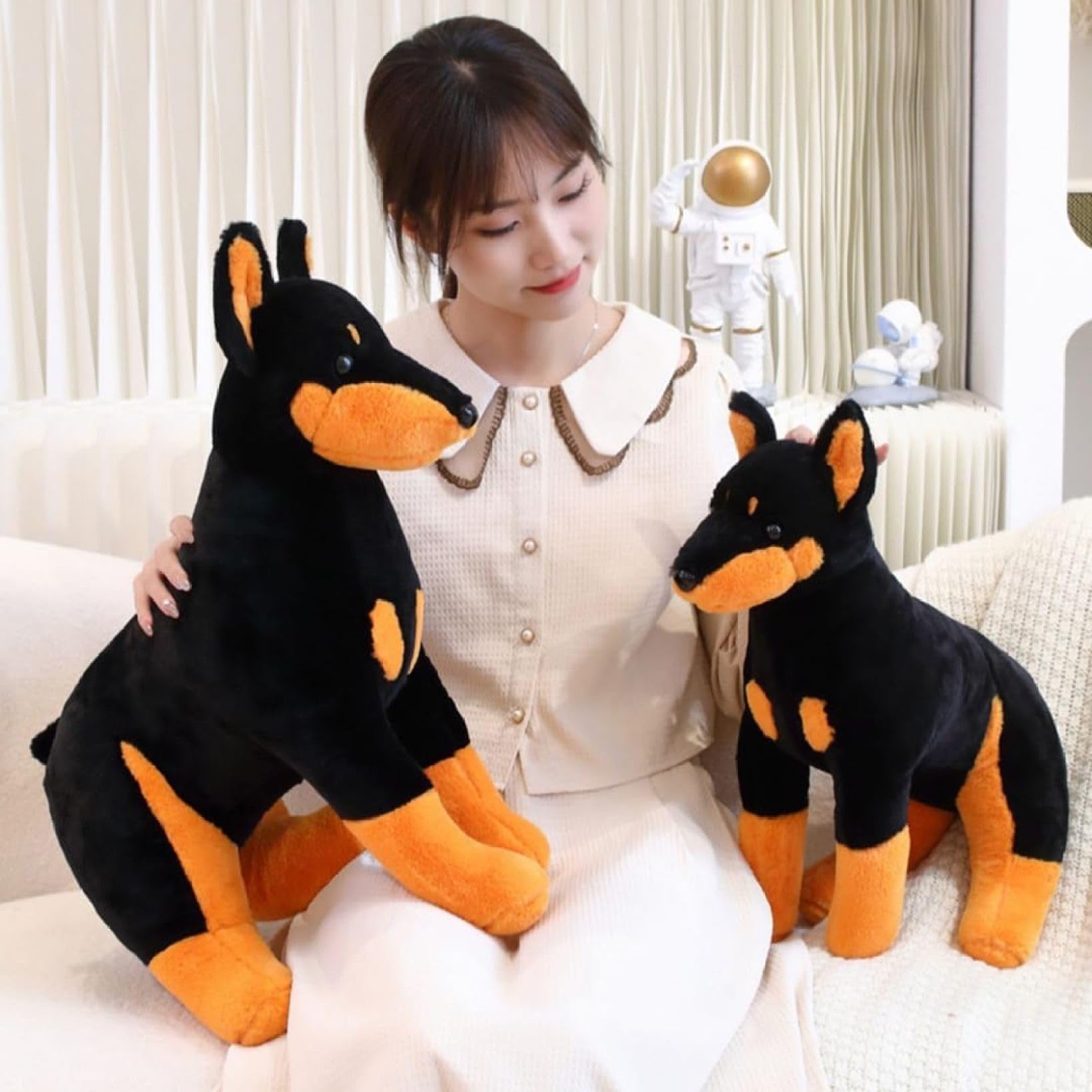 Amazon｜ドーベルマン ぬいぐるみ 動物 抱き枕 犬 イヌ かわいい