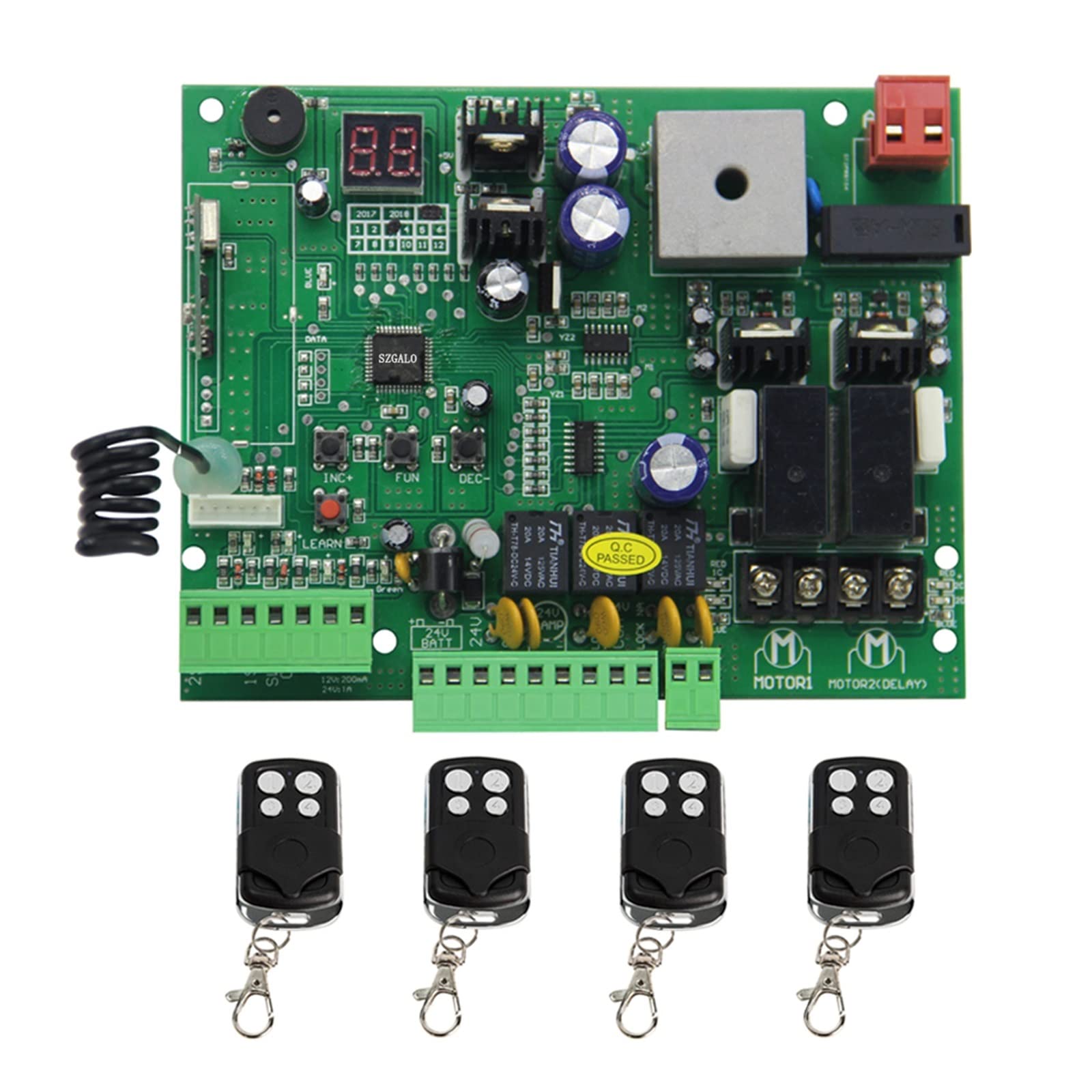 Apricancello automatico commerciale Tipo universale 12V/24V PCB Board for Automatico Doppio Braccio Battente Apri del Cancello Pannello di Scheda di Controllo Centro di Controllo Intelligente for Vial