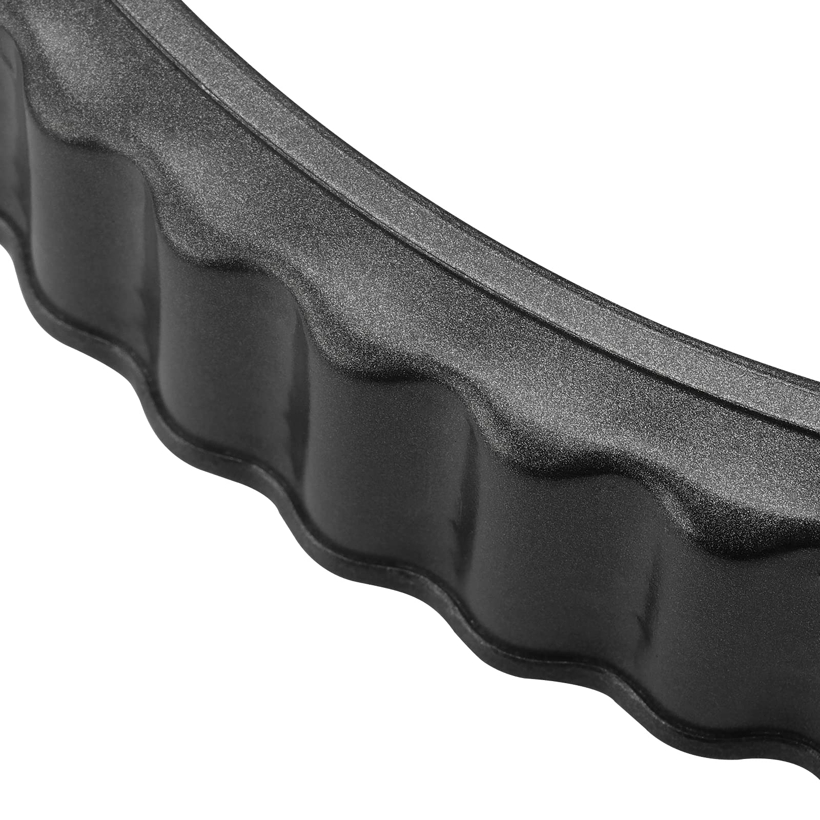 HAKZEON Lot de 2 Moules à Tarte à Quiche de 24,5 cm, Antiadhésifs Amovibles et Cannelés avec Fond Amovible pour Cuisson Quiches, Flans, Tartes aux Fruits