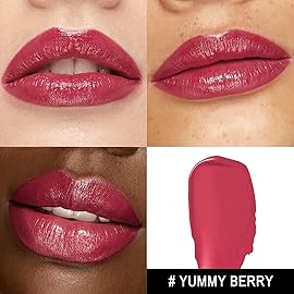 MAKI YIKA 3Pc Moisture Lipsticks for Women Pink Purple Berry Lipstick Hydrate Tinted Lip Balm for Dry Cracked Lips Glossy Lip Color, MA62/65/57