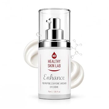 Healthy Skin Lab Enhance | Rapid Firming Peptide Collagen Eye Cream with Avocado + Vitamin E | Tighten, Brighten & Firm Eye Bags & Reduce Dark Circles