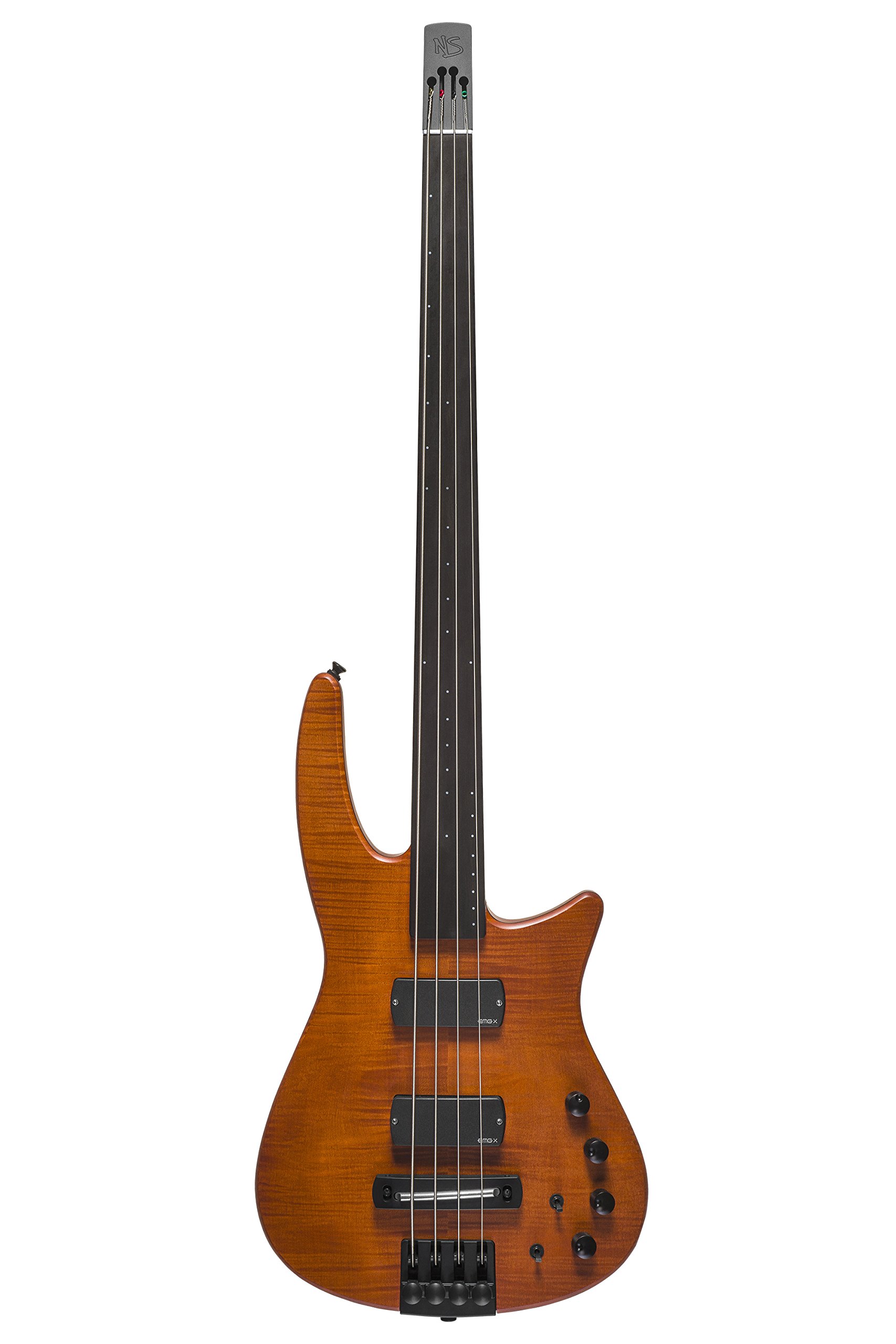 NS Design 4 String Bass Guitar, Right Handed, Amber Satin (CR4BGAMSFL)