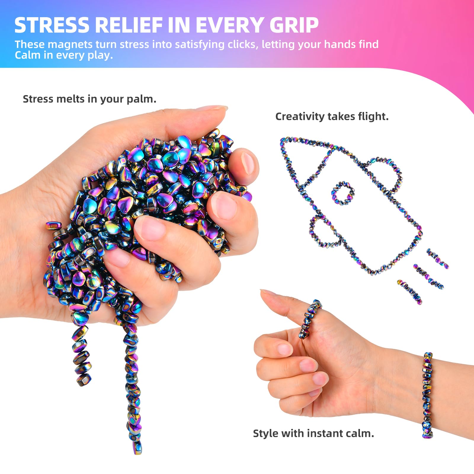 550pcs Fidget Toys for Adults & Teens,Stress Relief Sensory Toys for Autism ADHD Anxiety,Weak Magnetic Putty Colorful,Desk Fidgets Toys,Fidgets Toys Adults Gifts