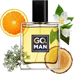 Perfume Go Man, EDP, amadeirado fresco, versátil, para todas ocasiões, 50ml