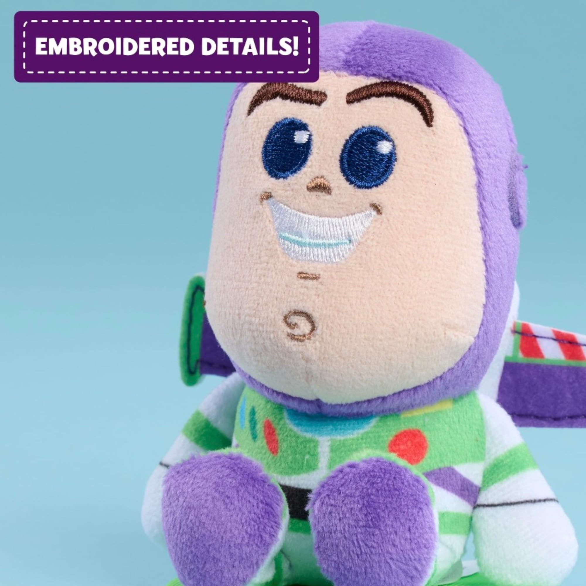 Disney Perch'd Toy Story 5 Buzz Lightyear - Peluche sentado en el hombro con base magnética, detalles bordados