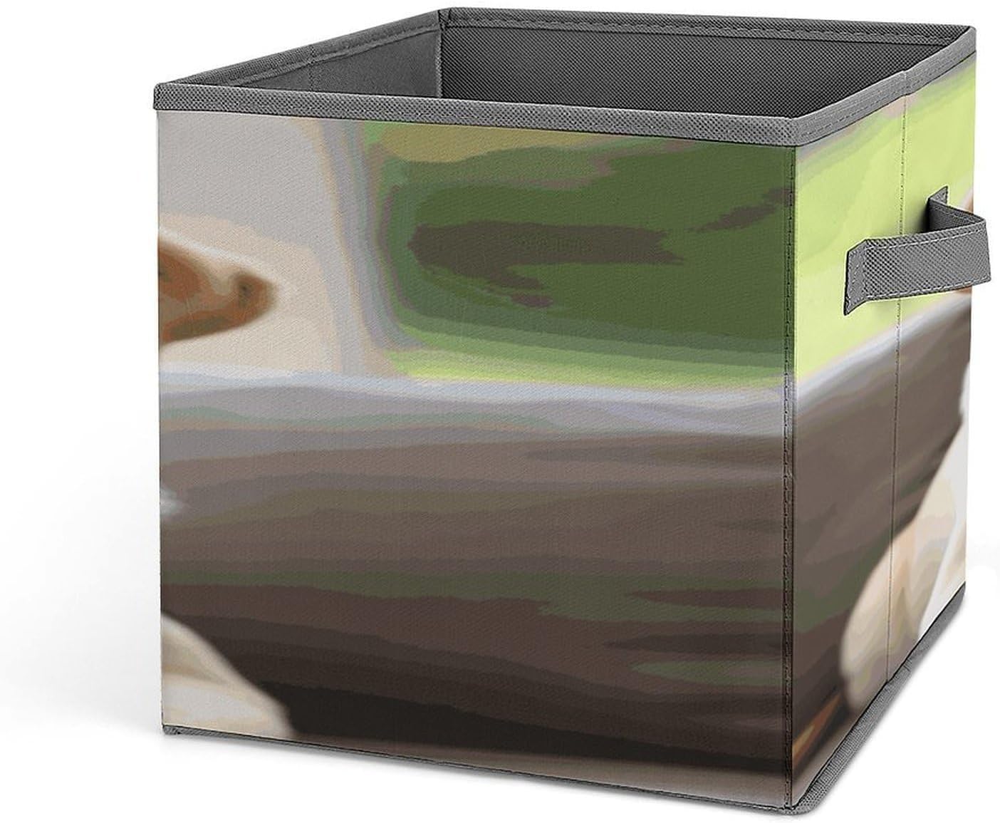 Cute Labrador Dog Fabric Bins Storage Basket Square Baskets | Storage Bin with Double Handles,Cube Collapsible Organizers for Organization,Closet,Shelves,Offices