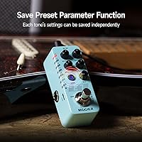 Vista 30 de MOOER Compresor de pedal de guitarra Yellow Compressor Comp, compresión de guitarra True Bypass, ecualizador y volumen ajustables, tamaño mini