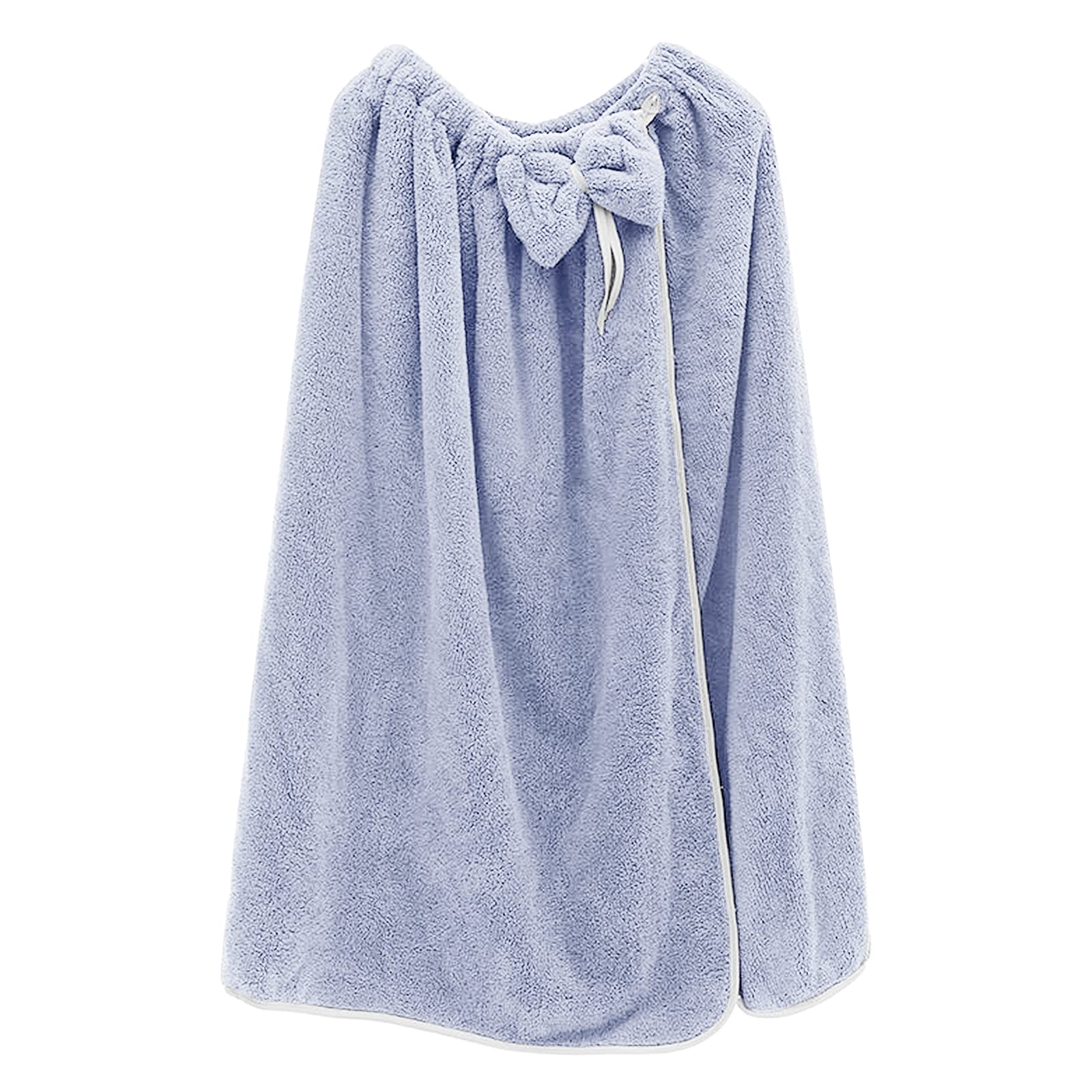 Buy Women Soft Coral fleece Towel Wrap Bathrobe Cute Bowknot Stress