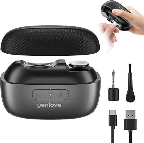 Cortaúñas eléctrico, recortador de uñas eléctrico automático con luz, 2 velocidades, cubierta magnética, almacenamiento de restos de uñas