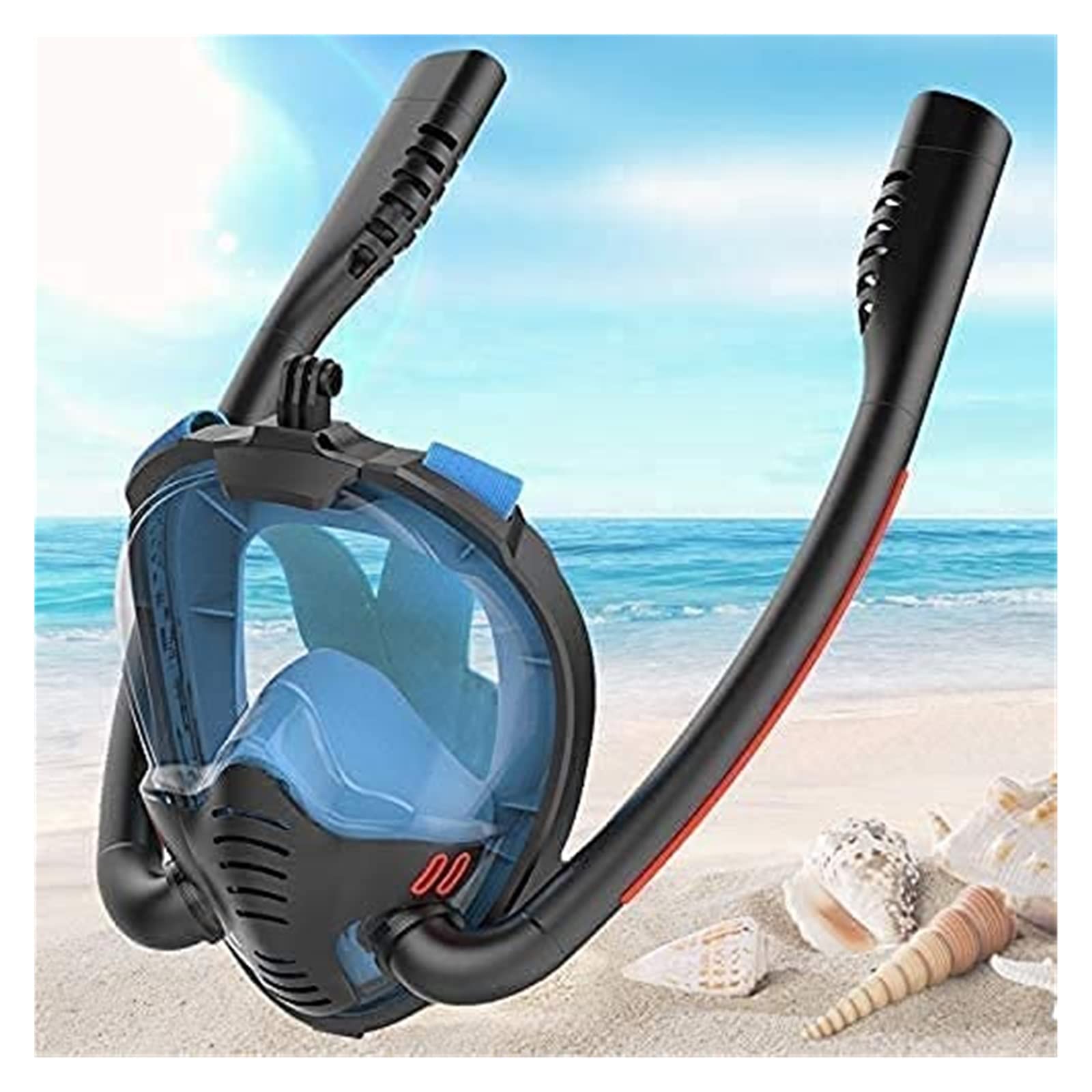 TUDIVING Équipement de plongée avec tuba pour adultes, masque de natation anti-buée avec tuba, ensemble de masque de plongée avec tuba, plongée sous- marine, natation, voyage avec sac de transport