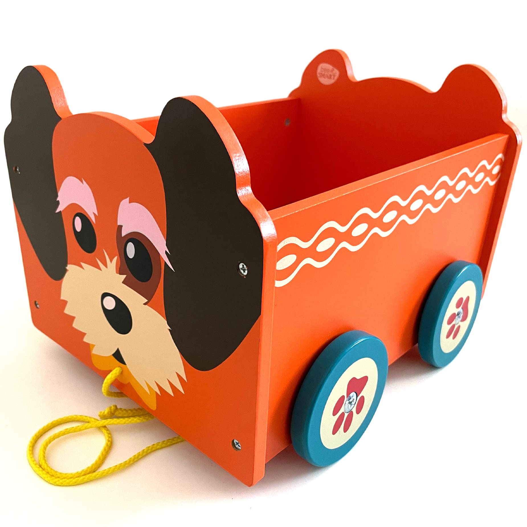 Storage Box on Wheels Storage Chest Kids Room Tidy Wooden Box and