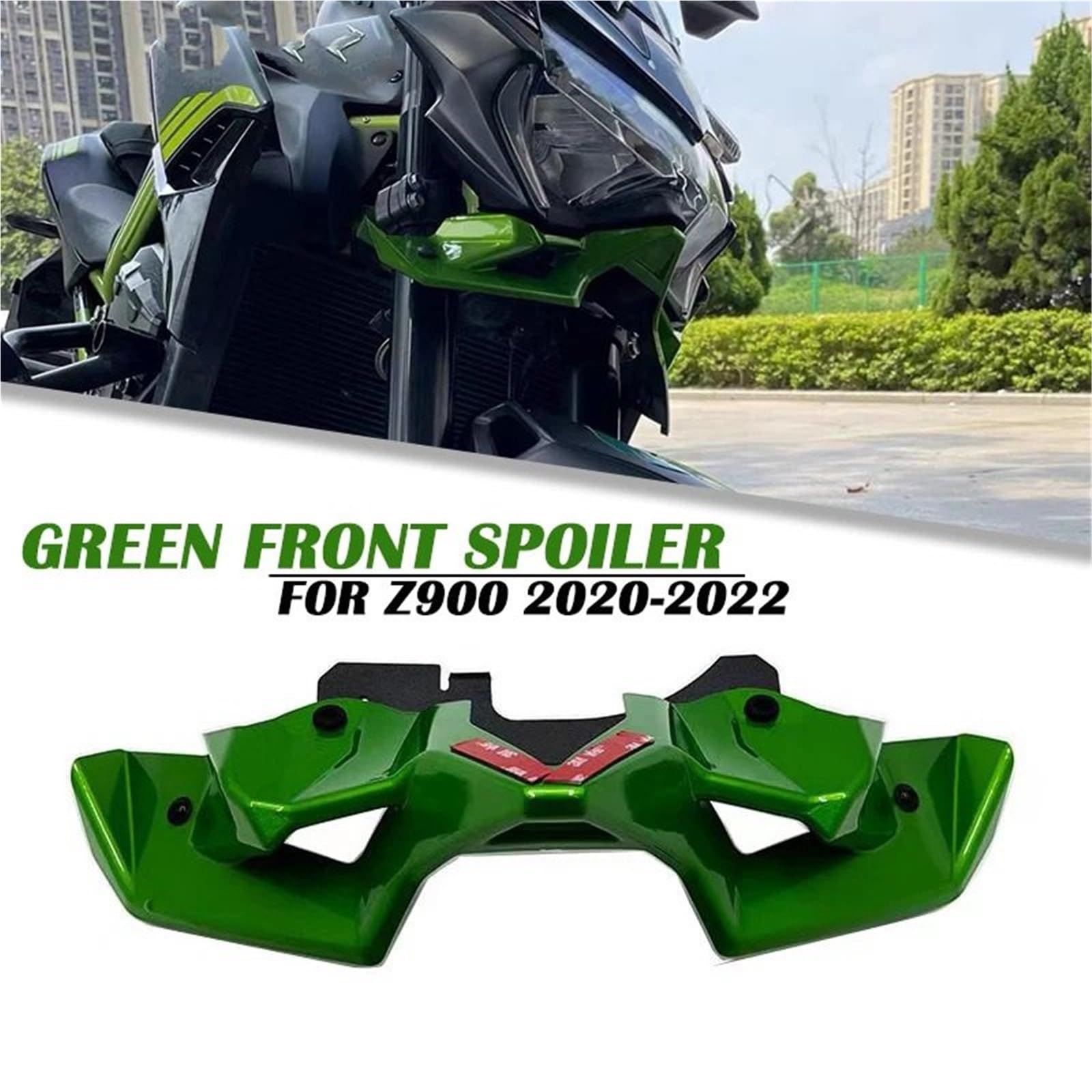 Front Bumper Splitter dachowy Pasuje do Kawasaki Z 900 2020-2022 Docisk przednich spoilerówAkcesoria spoilerów