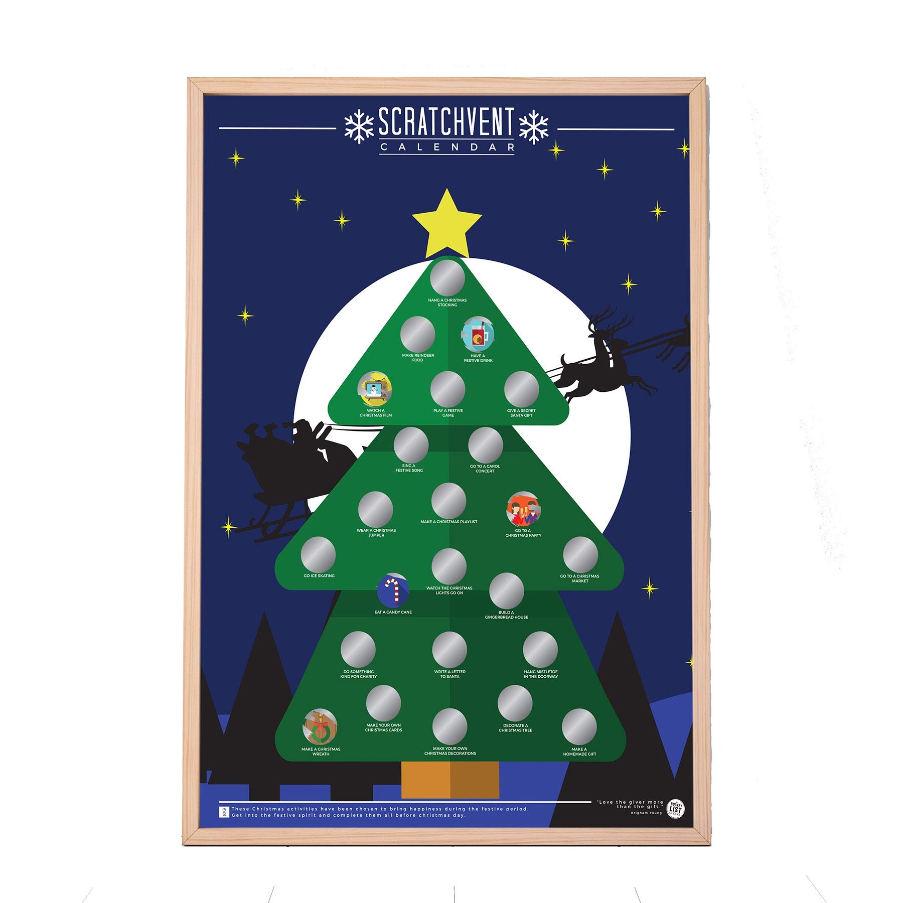 Gift Republic Scratchvent Calendar Scratch Off Christmas Advent Poster GR630021