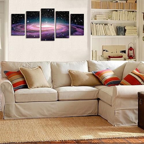 Miniatura 3 de Visual Art Decor Lienzo moderno para pared de sala de estar, espacio, decoración de pared, arte elegante de lienzo estrellado, listo para colgar,