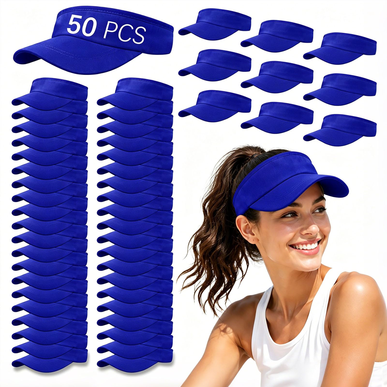 Adjustable Sport Sun Visor Hats Bulk Solid Color Blank Golf Cap Anti Ultraviolet for Beach Tennis Baseball