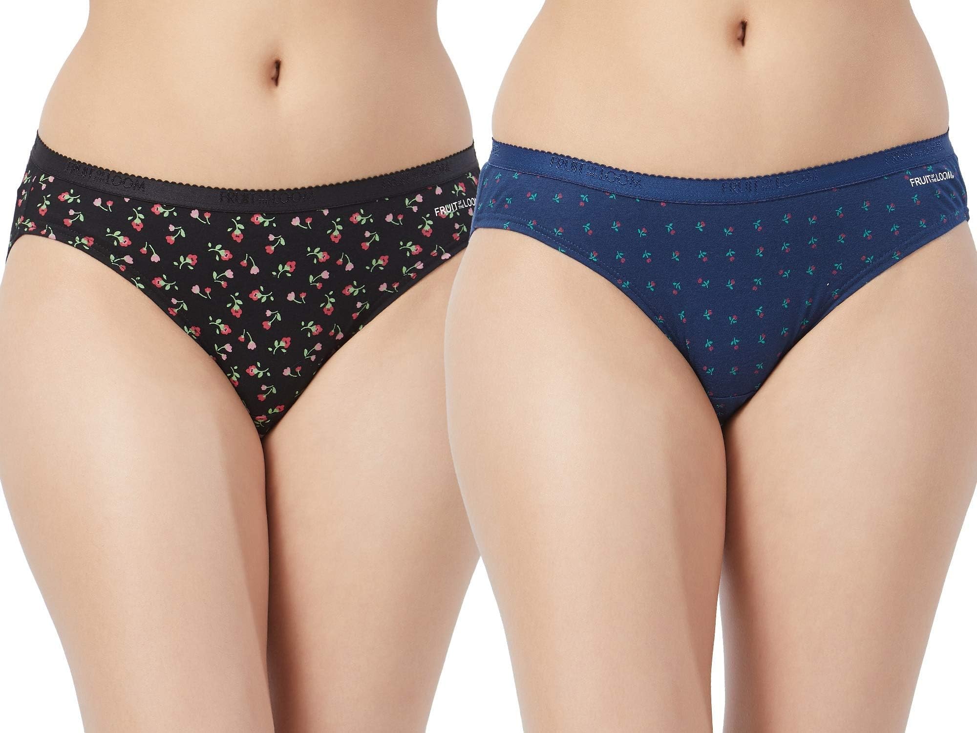 Fruit of the LoomFBKP02-2P Better Basics Women's Bikini, Assortment 4, Small (Pack of 2)