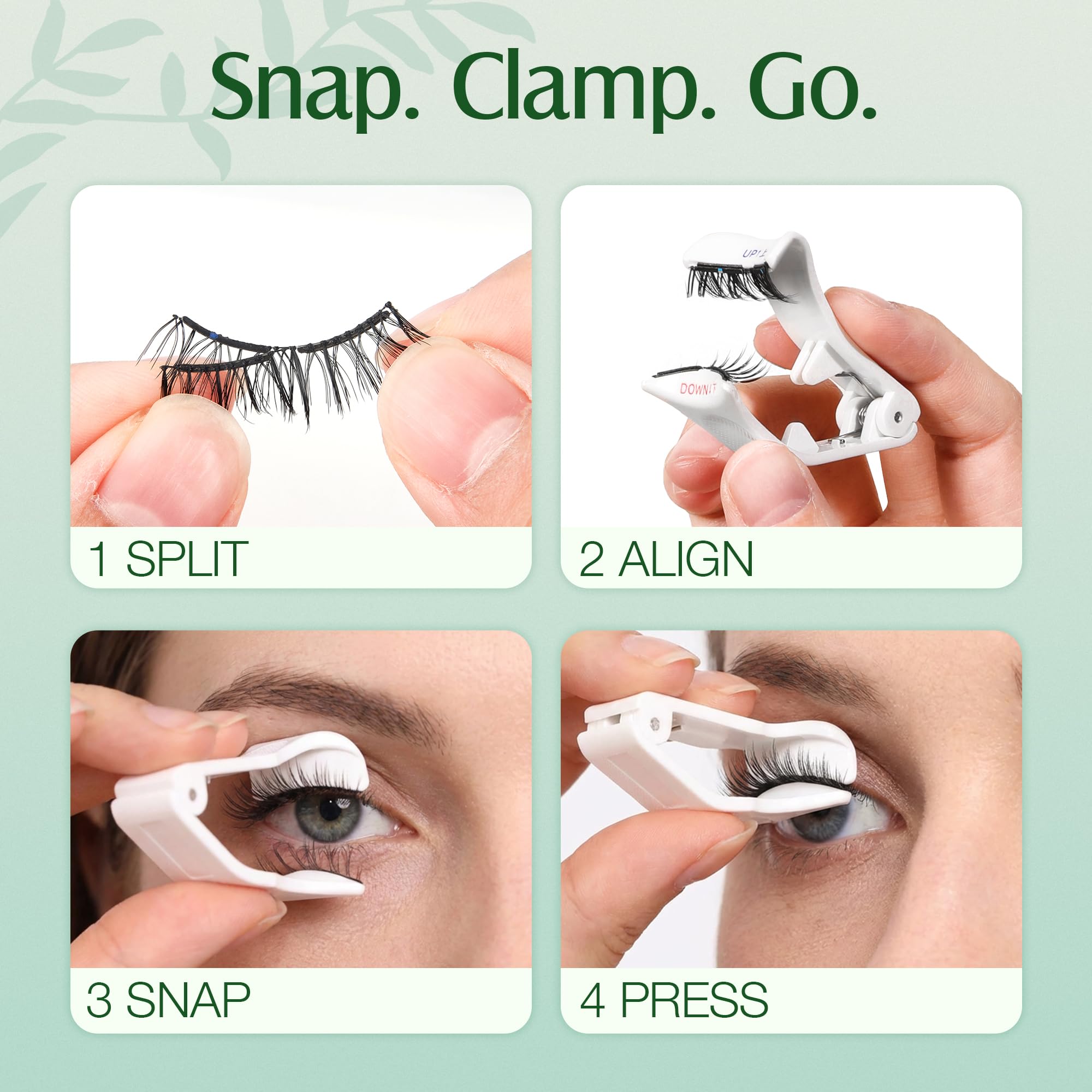 LASHVIEW Weiche, magnetische Wimpern mit Applikator, wiederverwendbar, weich, magnetisch, natürliches Aussehen, kein Kleber erforderlich, bequem und praktisch, tragbare All-in-One-Box (RCY24)