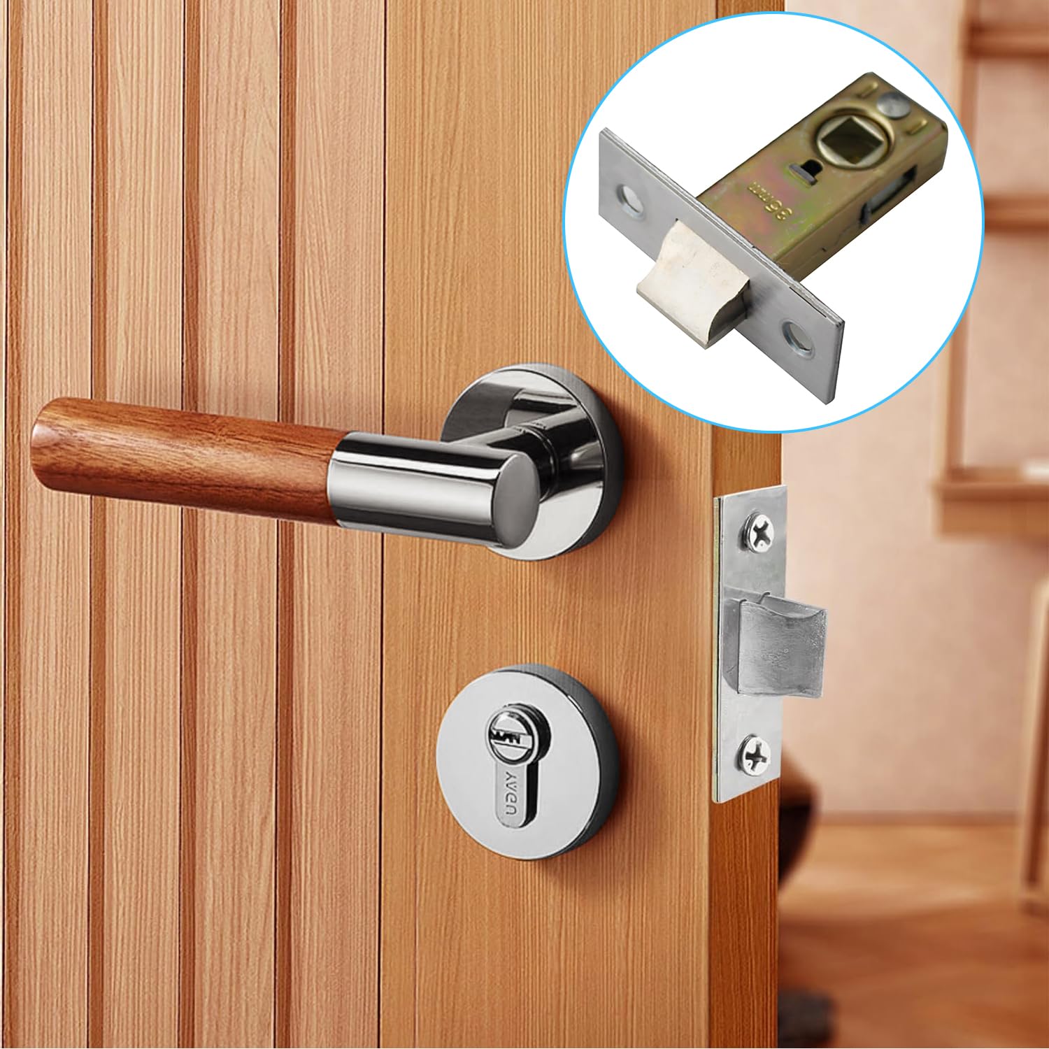 Lot De 2 Loquets à Mortaise Tubulaires Plats En Acier Inoxydable 35