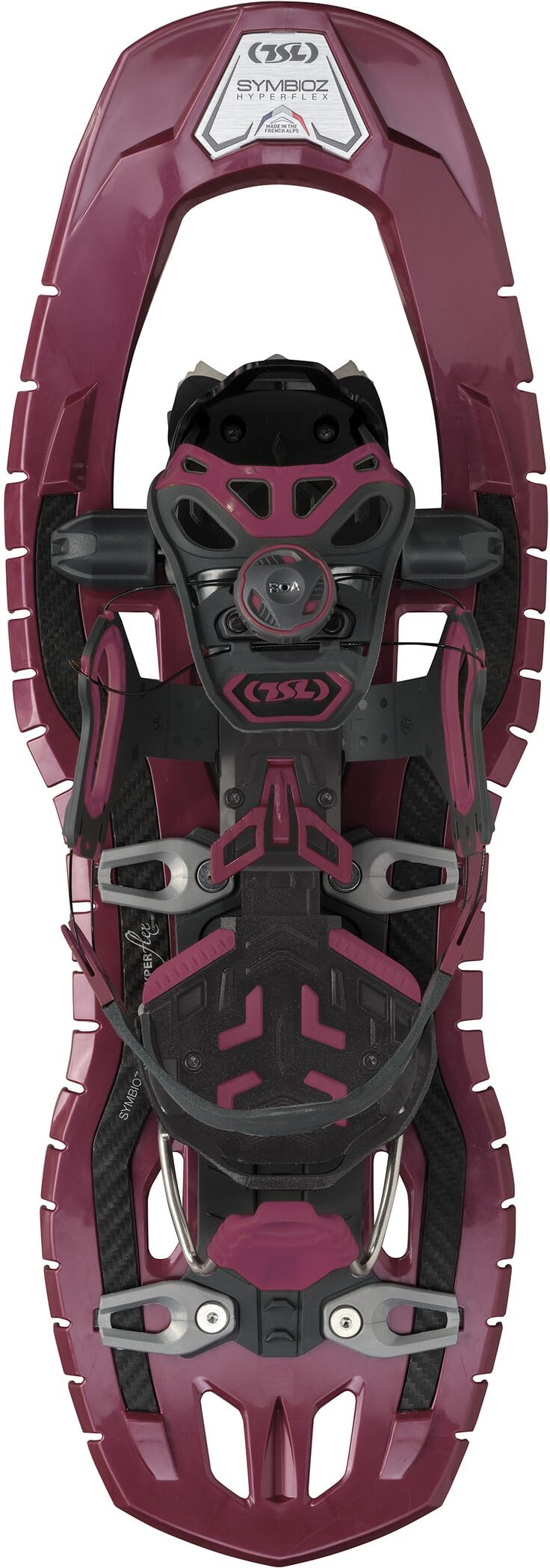 TSL Symbioz Hyperflex Instinct Snowshoes for Hiking and Snowshoeing - Wine - Medium