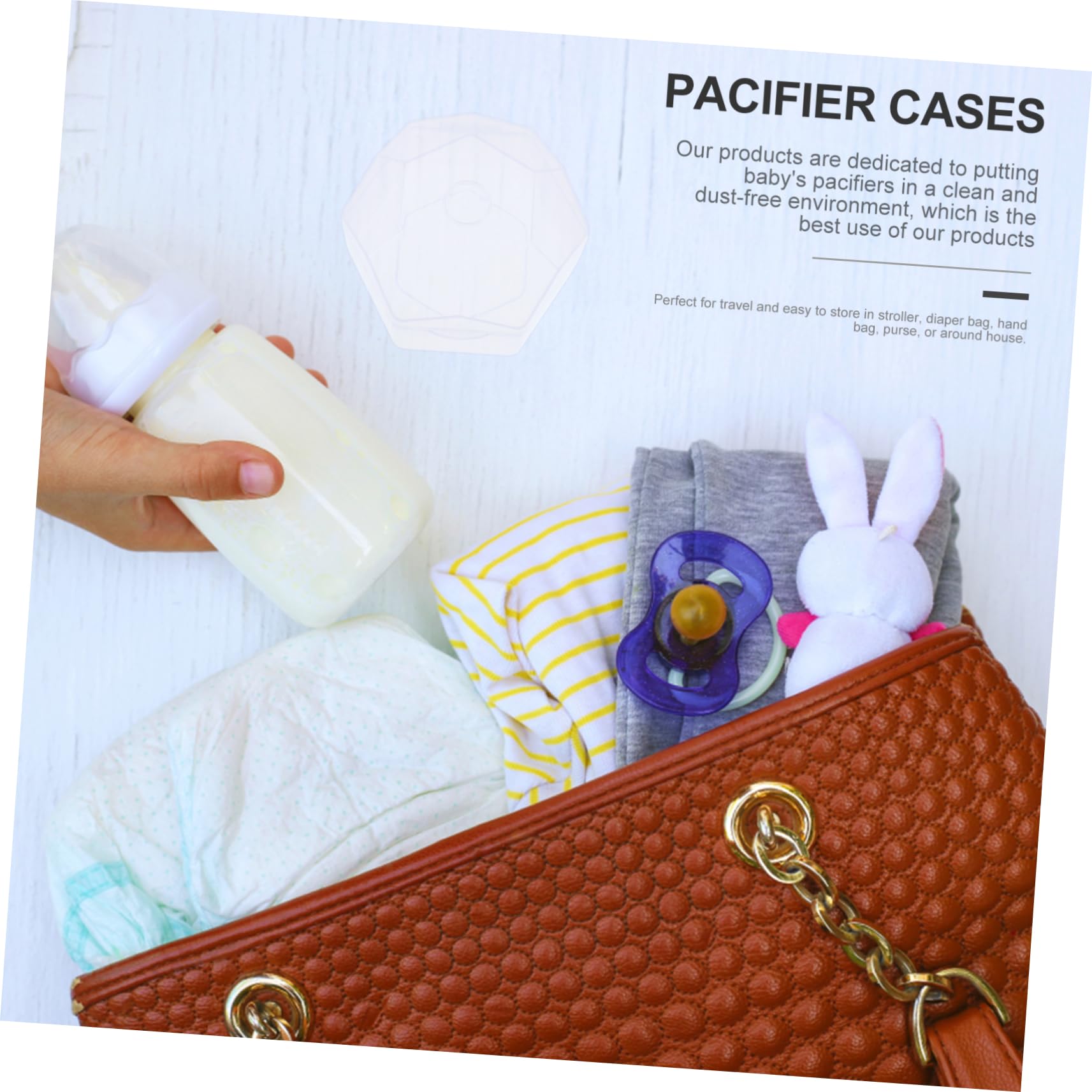 BESTonZON 15piezas Estuche De Almacenamiento Para Chupetes De Caja Portátil Para Bebés Para Viajes y Almacenaje Seguro Material Saludable y Duradero