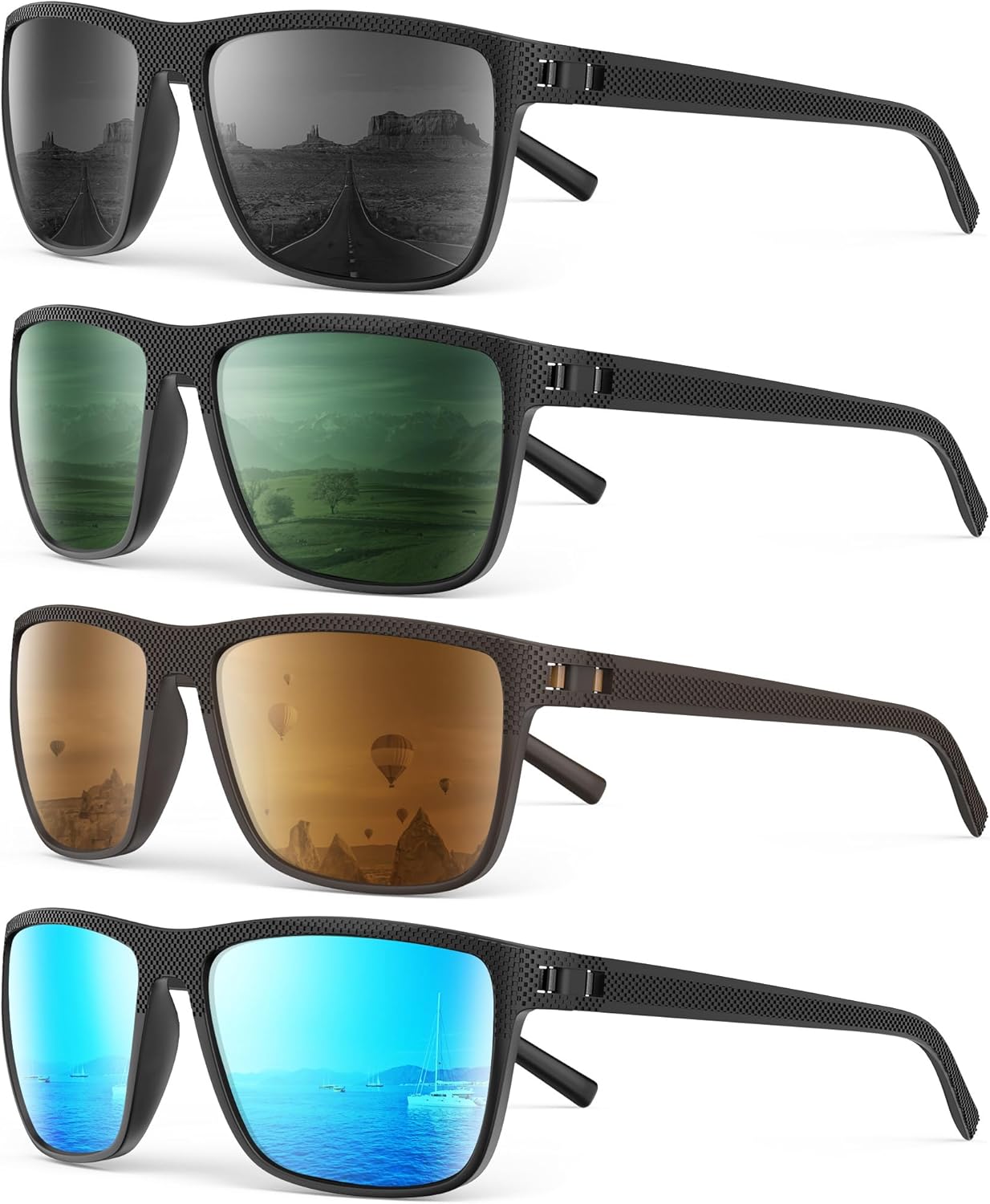 G(4 Pack)-black + Green + Ice Blue + Gradient Brown