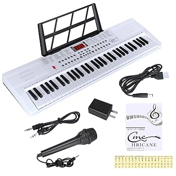 Amazon.co.jp: Hricane キーボード ピアノ 電子ピアノ 61鍵盤
