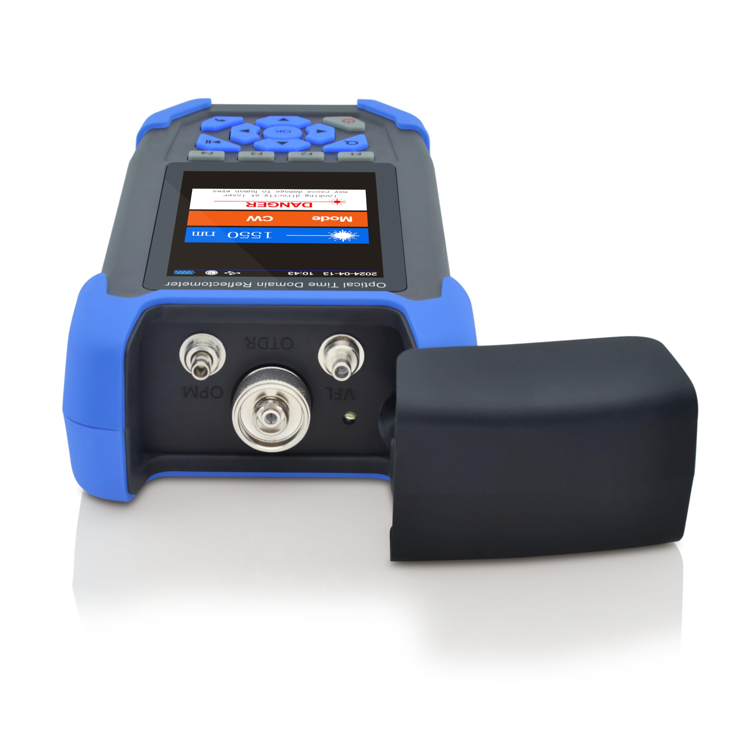1310nm/24dB+1550nm/22dB SM OTDR avec OPM+OLS+VFL+Carte des Événements+Test de Perte+Séquenceur RJ45+Traceur de Câble RJ45 Testeur de Fibre Optique Compatible avec APC&UPC SC+FC+ST+LC-SS303T-2A1