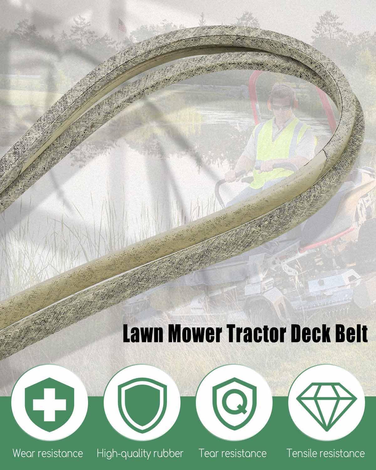 Correa de cubierta de 1/2 x 151 pulgadas para Snapper 5023256 5023256SM John Deere M152398 Ferris 23256, correa de transmisión para cortacésped hecha con Kevlar