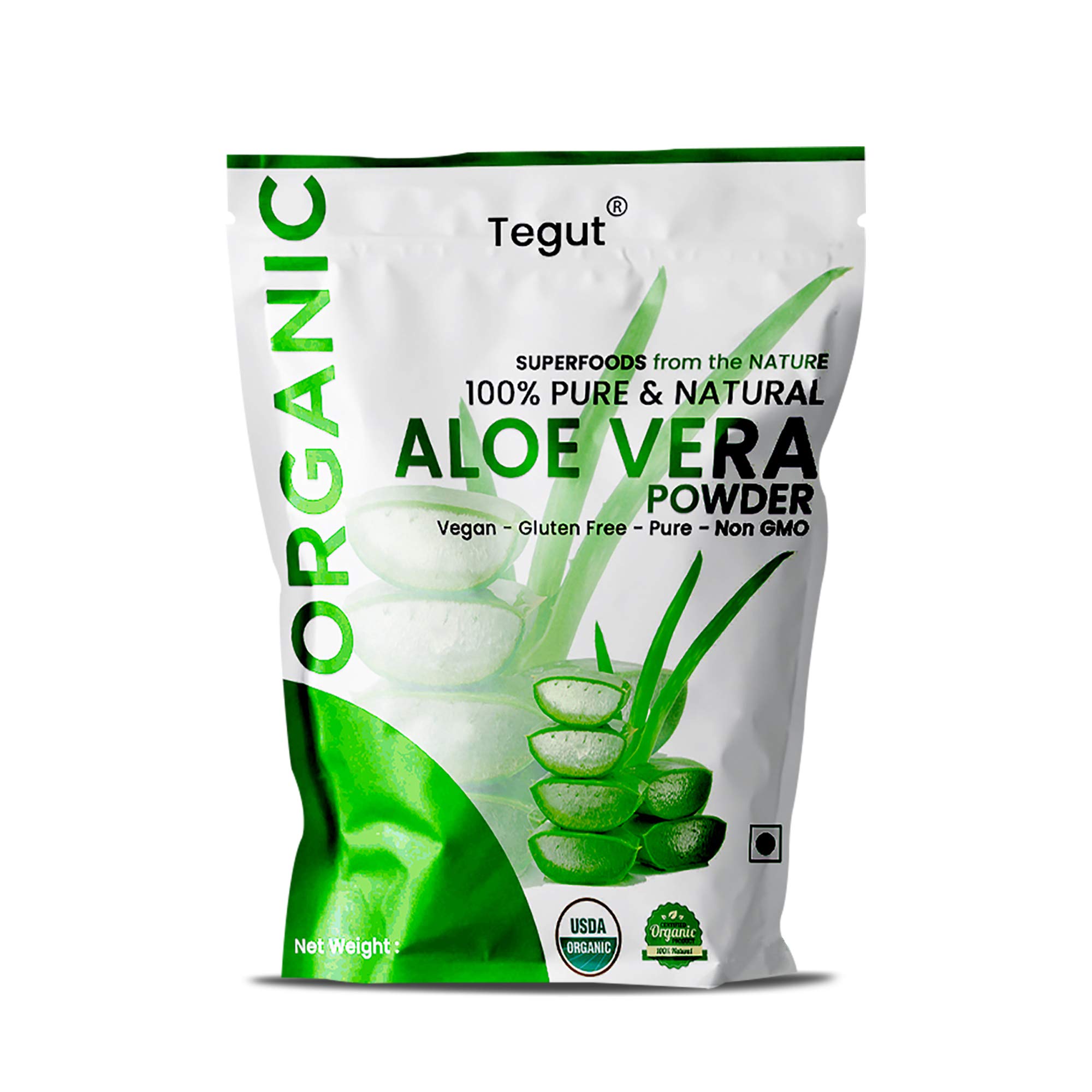TegutBest Aloe Vera Powder for Diy Hair & Skin Care (500g)